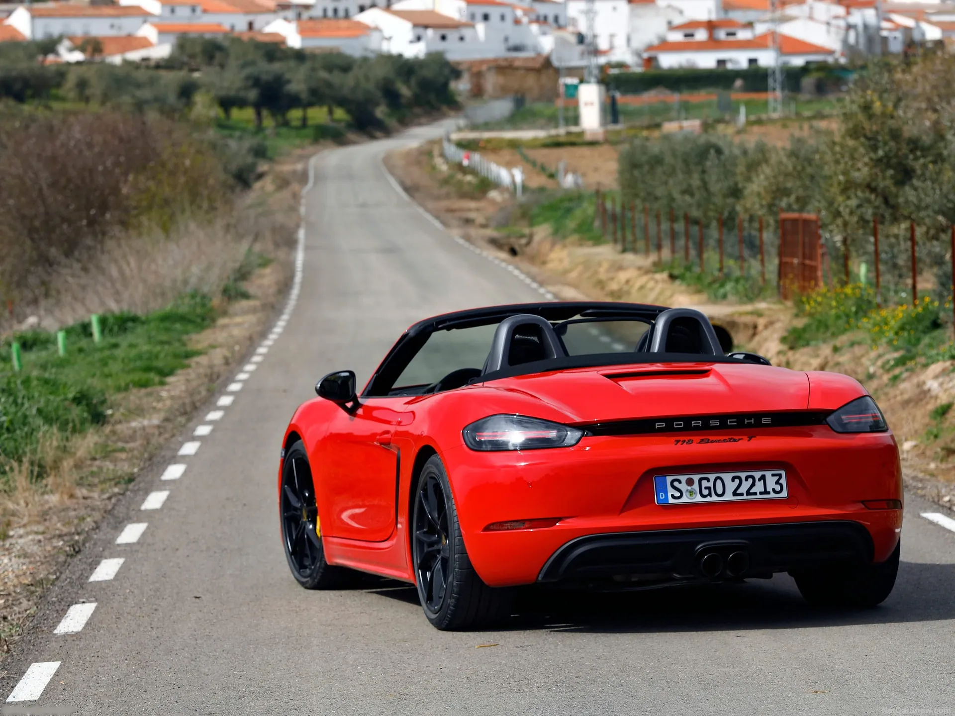 Porsche 718 Boxster T (2019) – zadní tříčtvrteční pohled
