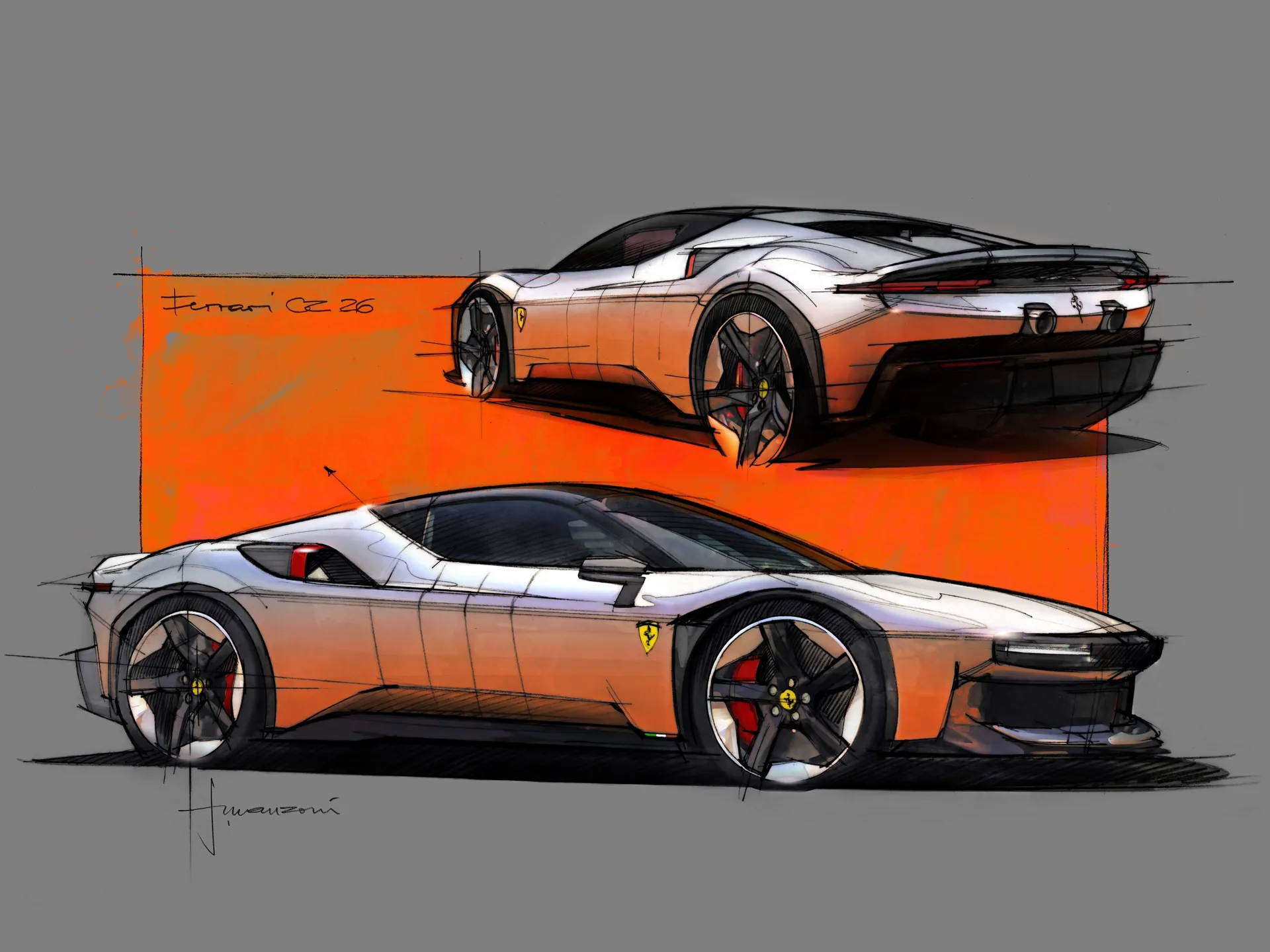 Ferrari CZ26 (2026) – designové skici
