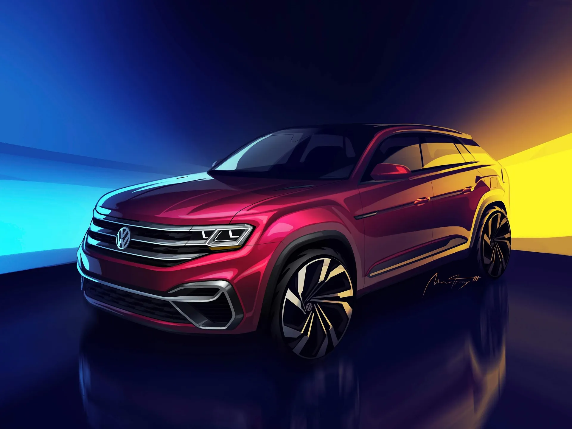 Volkswagen Atlas Cross Sport Concept (2018) - Design Sketches