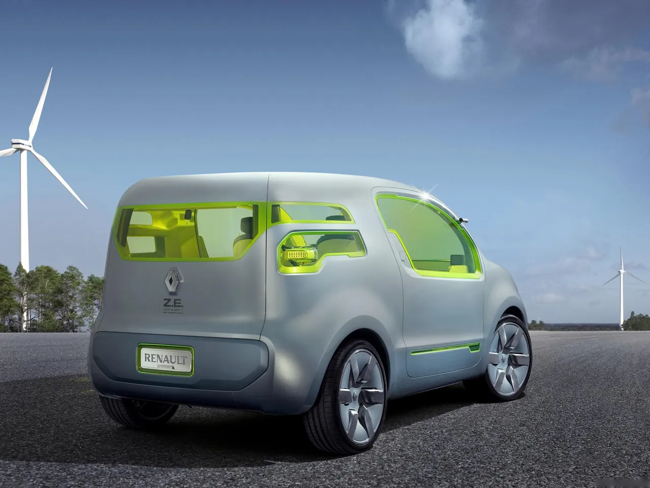 Renault ZE Concept (2008) – zadní tříčtvrteční pohled