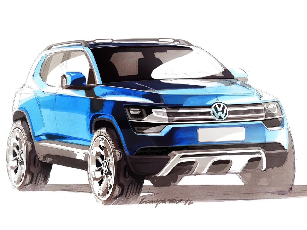 Volkswagen Taigun Concept (2012) – designové skici