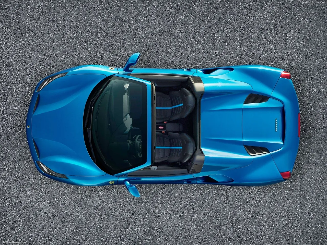 Ferrari 488 Spider (2016) - Top view