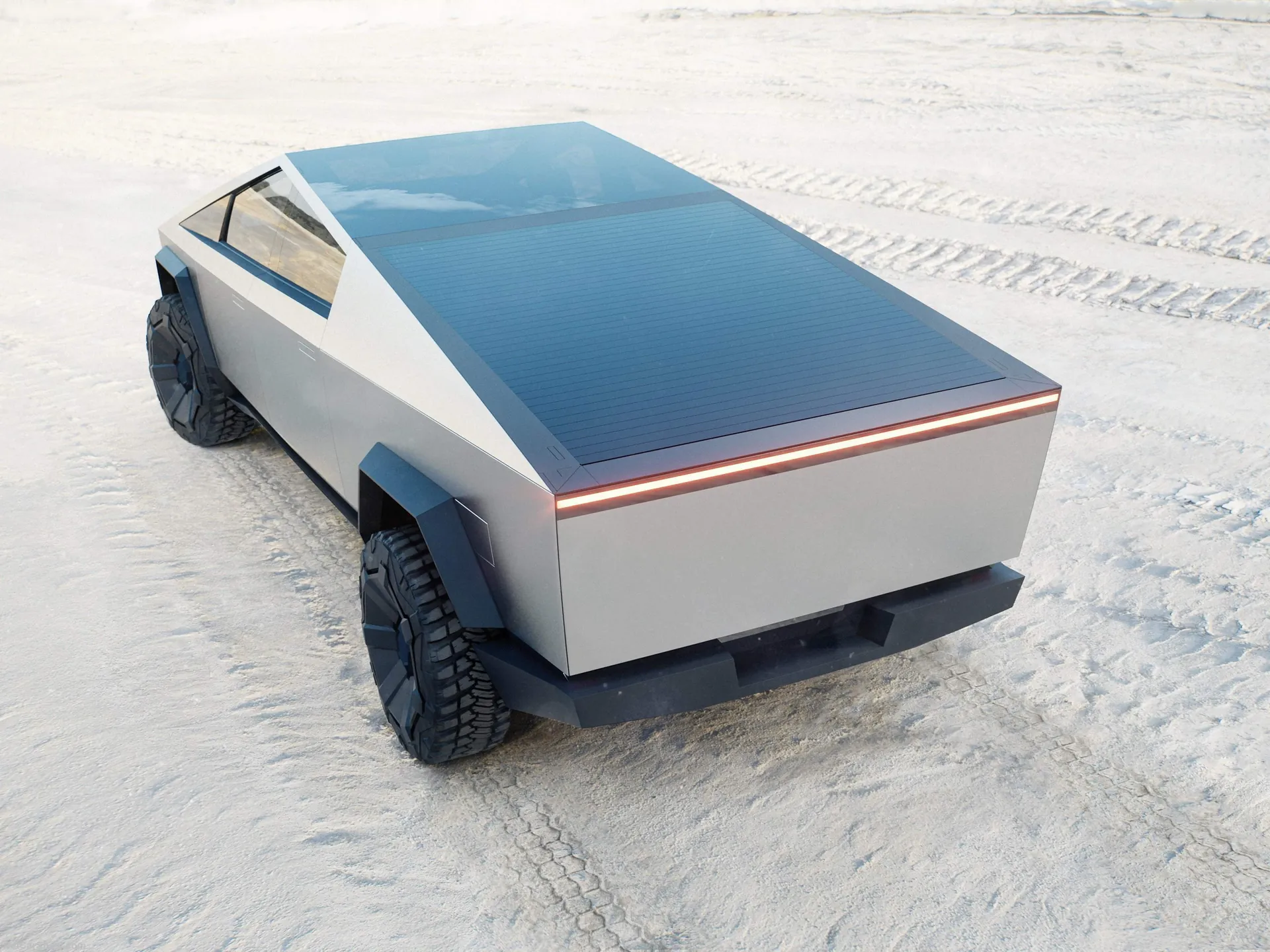 Tesla Cybertruck Concept (2019) – zadní tříčtvrteční pohled