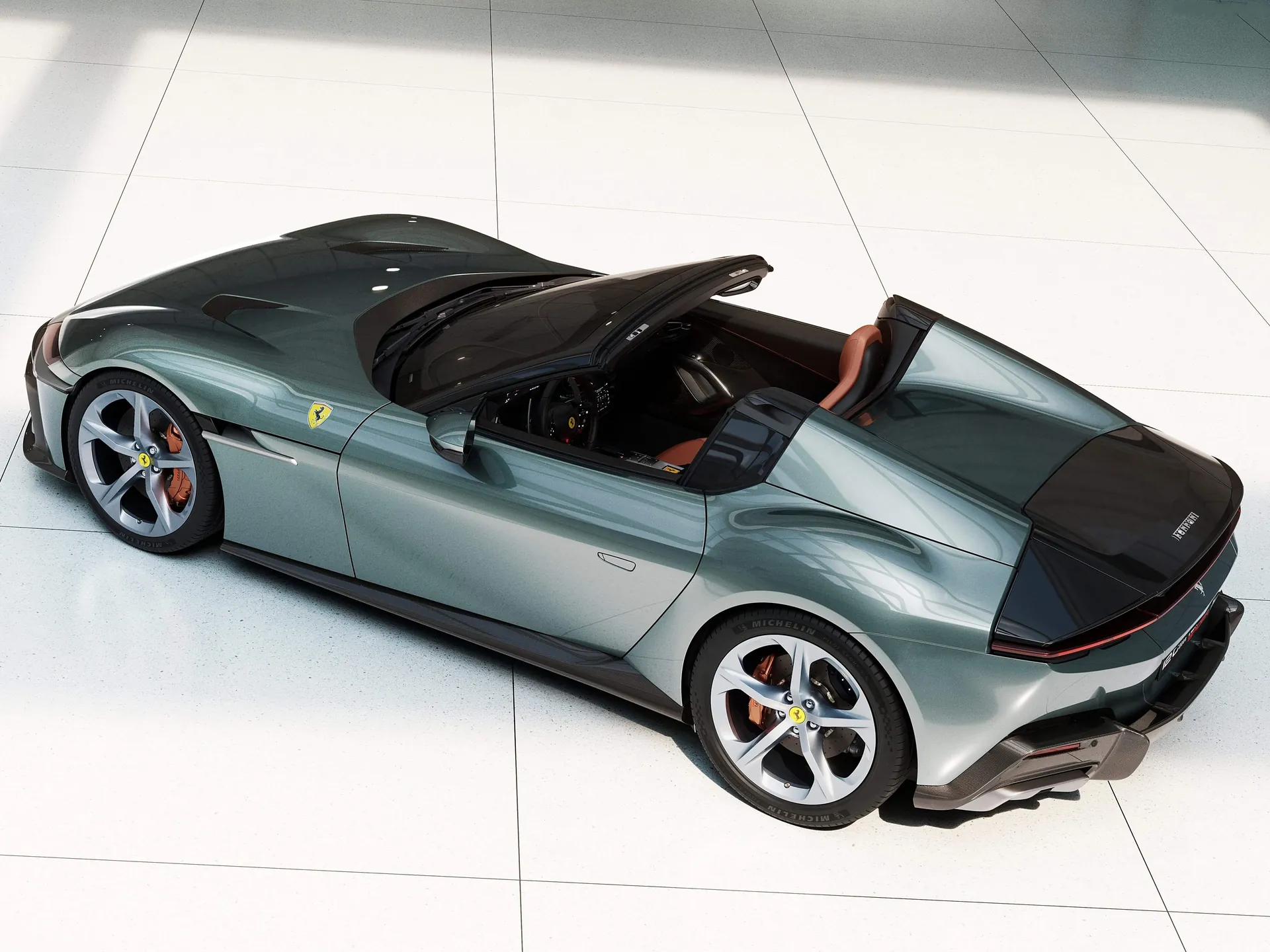 Ferrari 12Cilindri Spider (2025) – zadní tříčtvrteční pohled