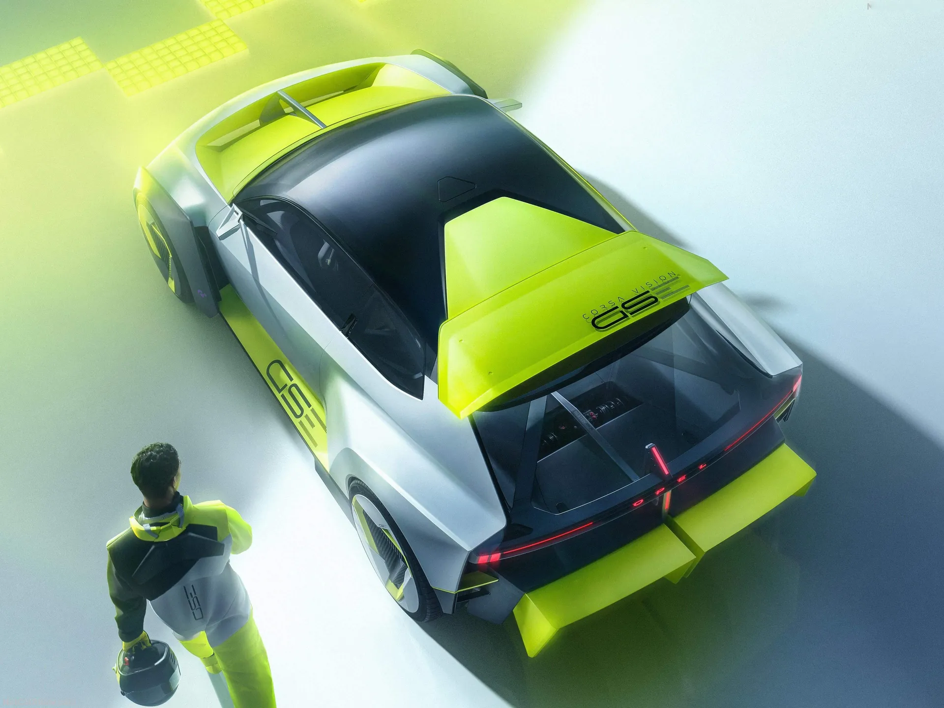 Opel Corsa GSE VGT Concept (2025) – zadní tříčtvrteční pohled