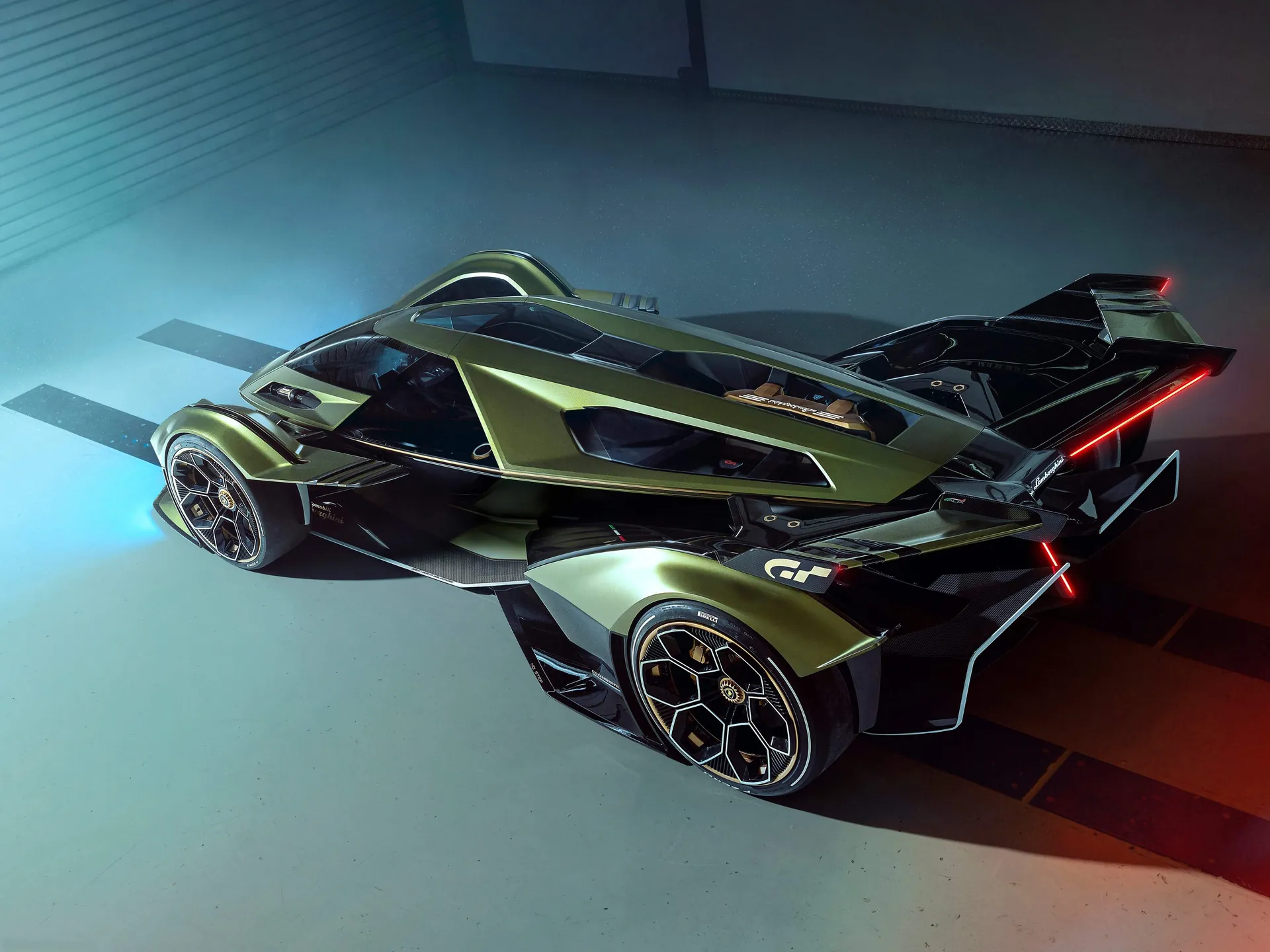 Lamborghini Lambo V12 Vision Gran Turismo Concept (2019) - Rear Three-Quarter