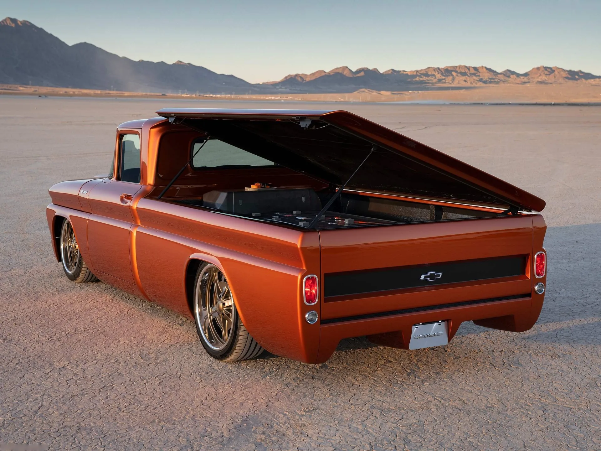 Chevrolet E-10 Concept (2019) – zadní tříčtvrteční pohled