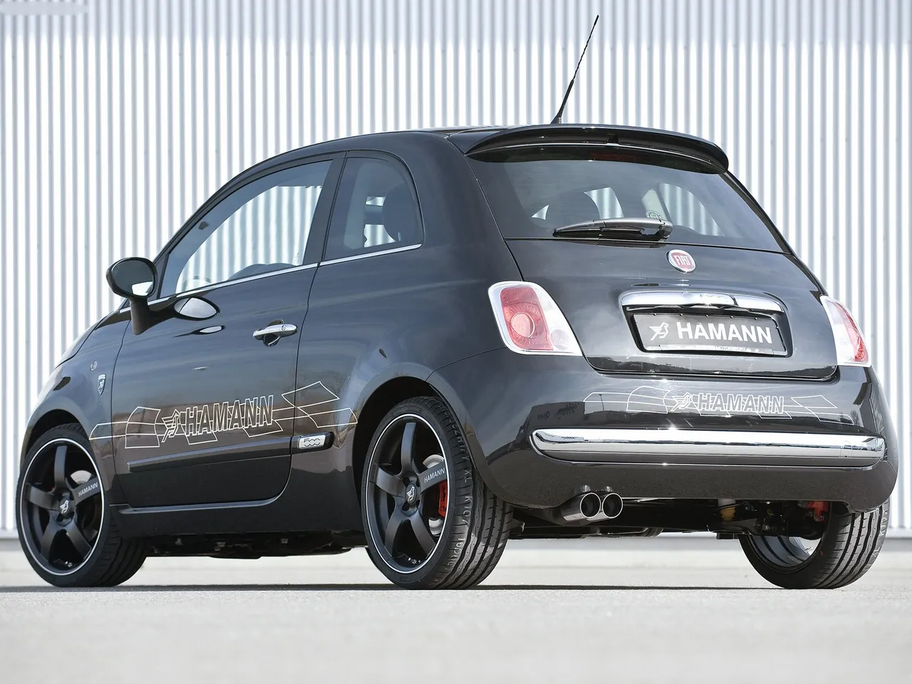 Hamann Fiat 500 Sportivo (2008) – zadní tříčtvrteční pohled
