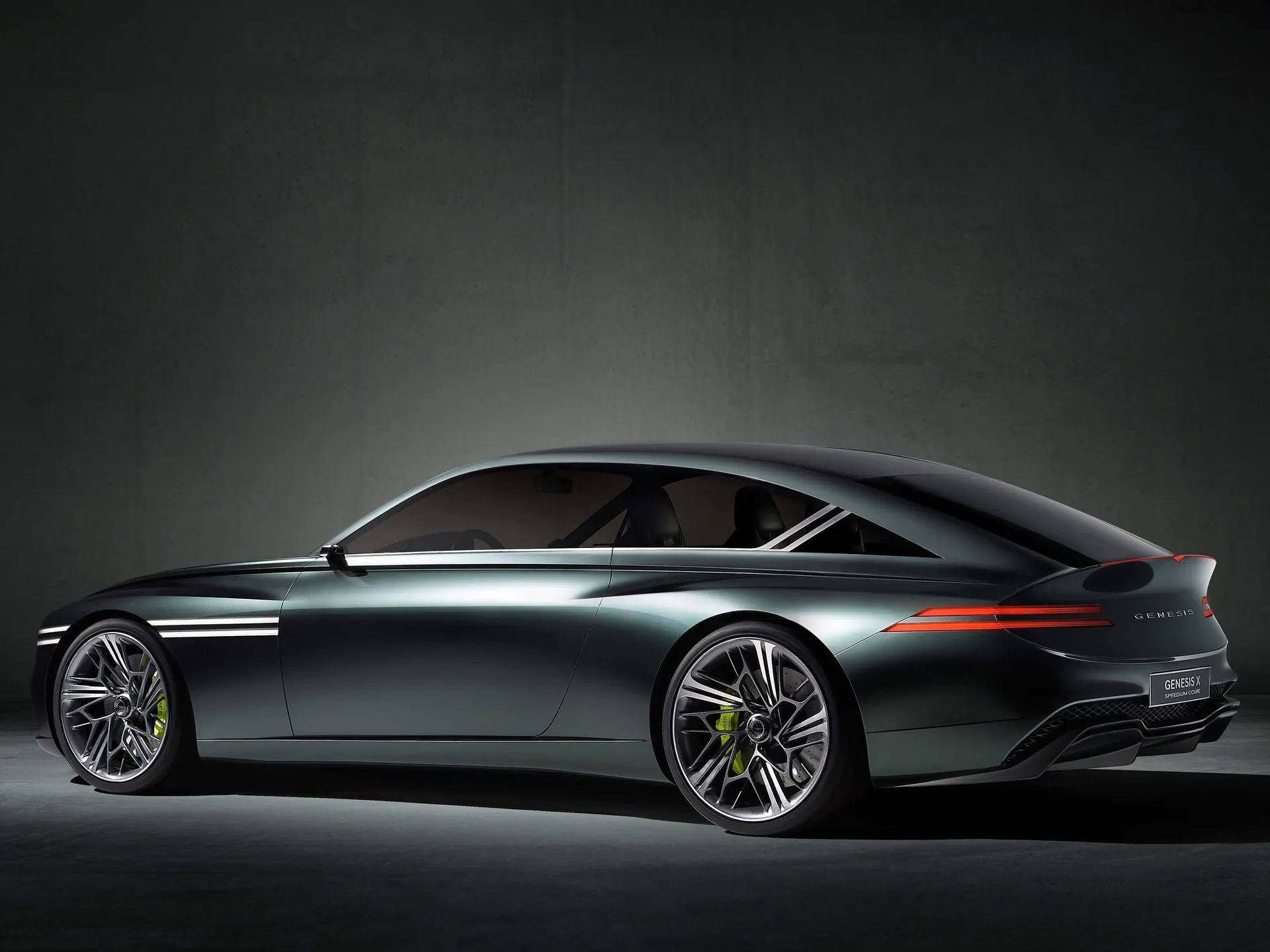 Genesis X Speedium Coupe Concept (2022) – zadní tříčtvrteční pohled