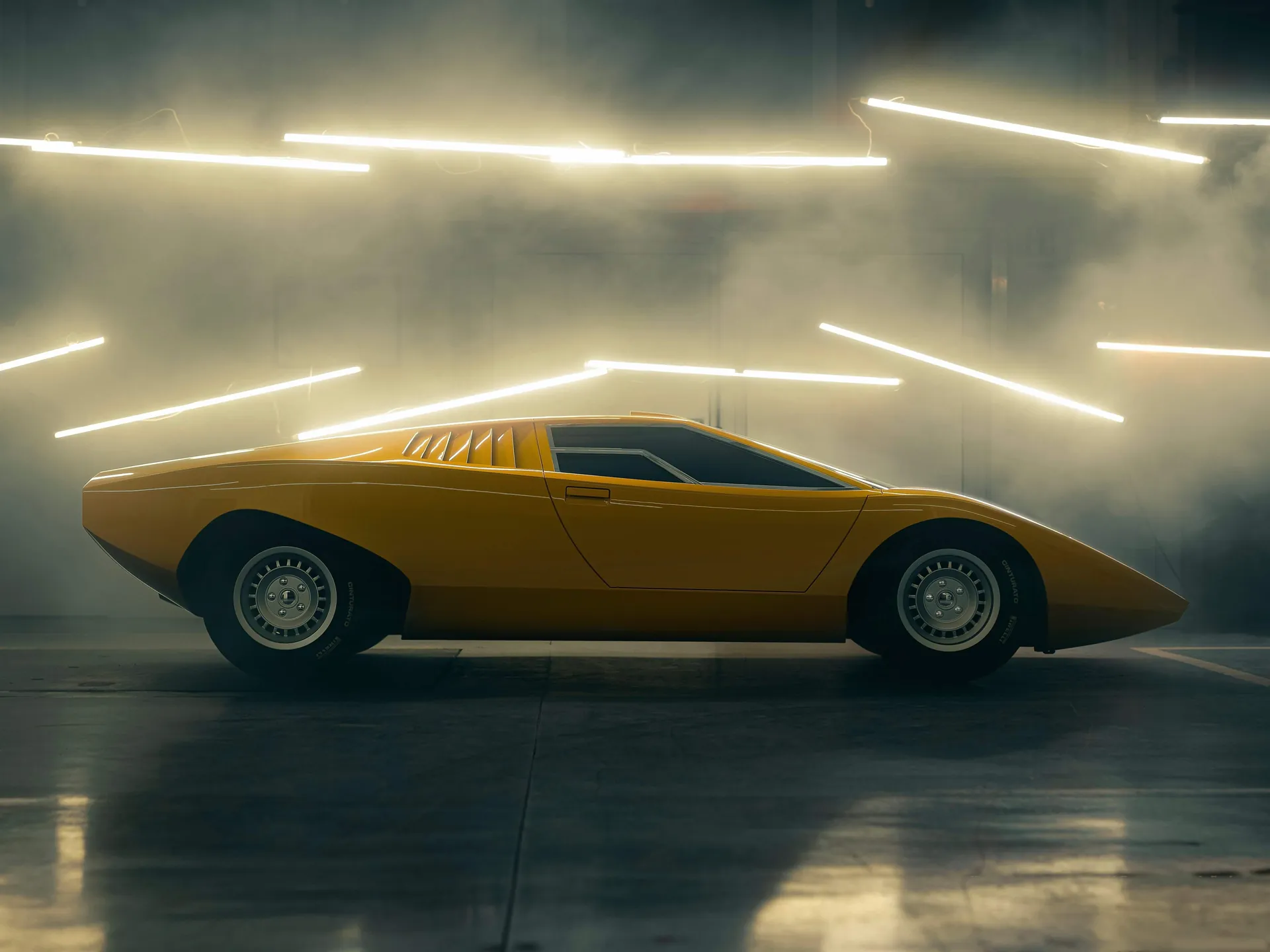 Lamborghini Countach LP500 Concept (1971) – boční profil