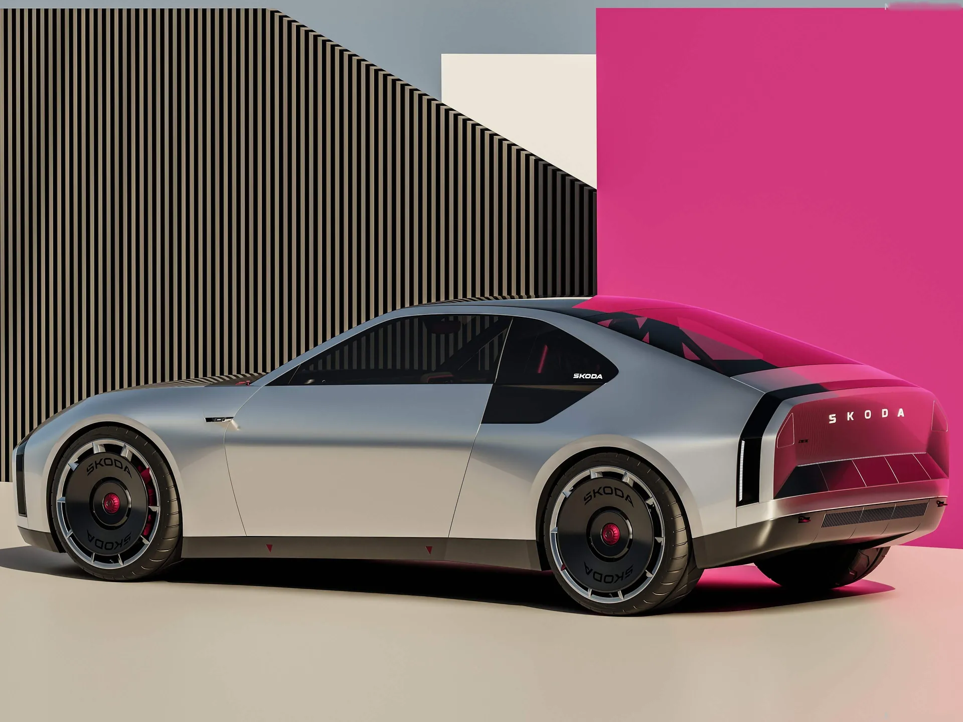 Skoda 110 R Concept (2025) – zadní tříčtvrteční pohled