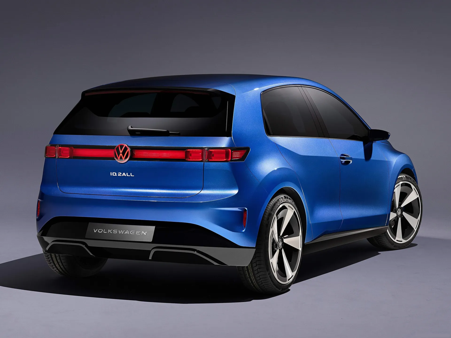 Volkswagen ID.2all Concept (2023) – zadní tříčtvrteční pohled