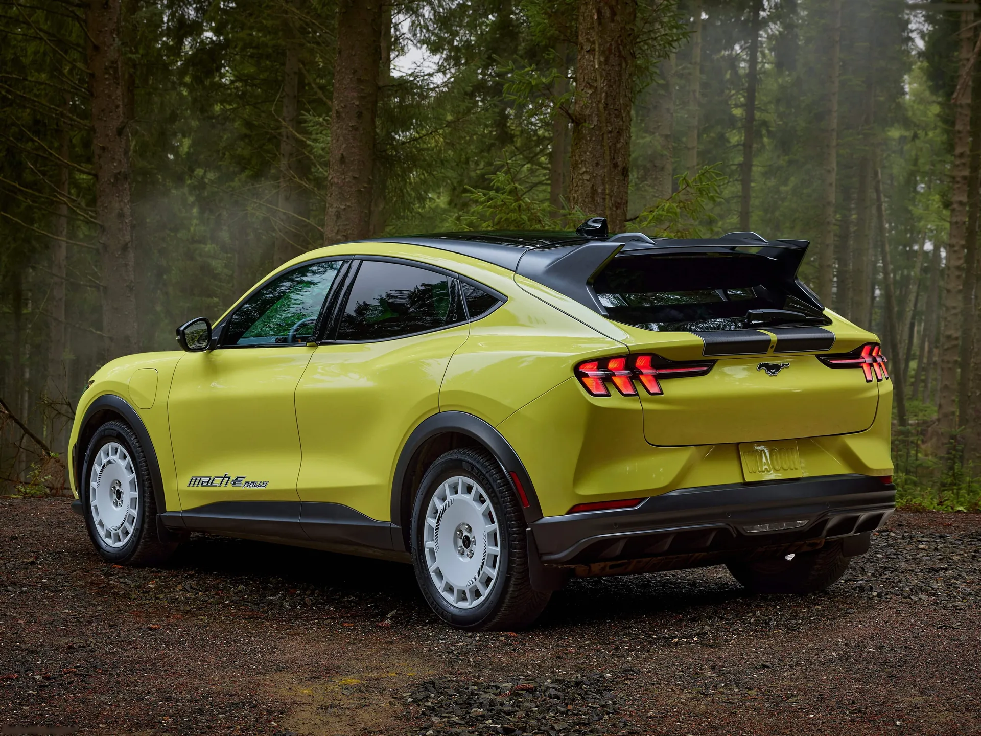 Ford Mustang Mach-E Rally (2024) – zadní tříčtvrteční pohled