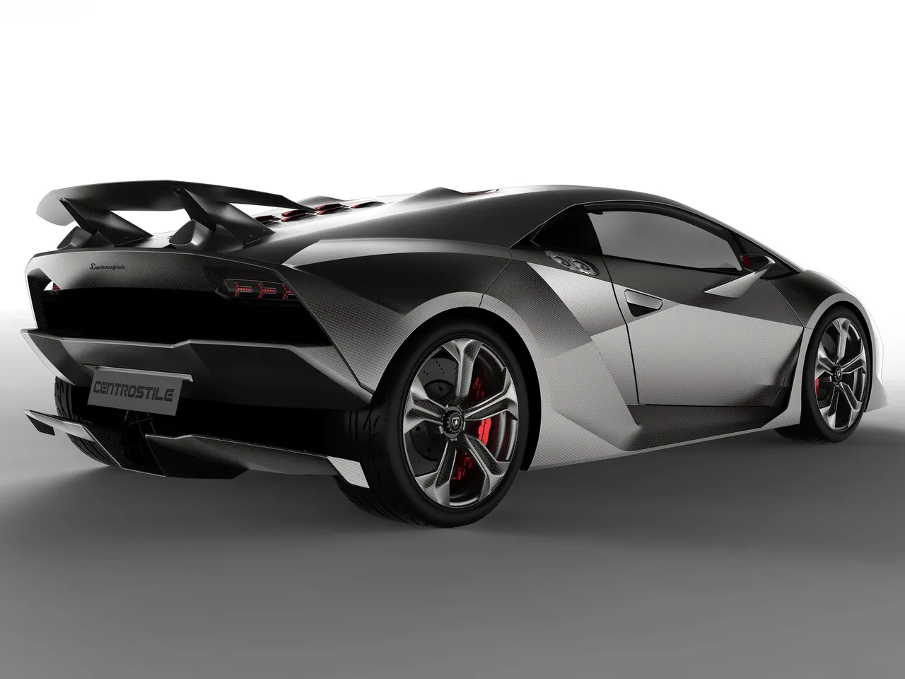 Lamborghini Sesto Elemento Concept (2010) – zadní tříčtvrteční pohled
