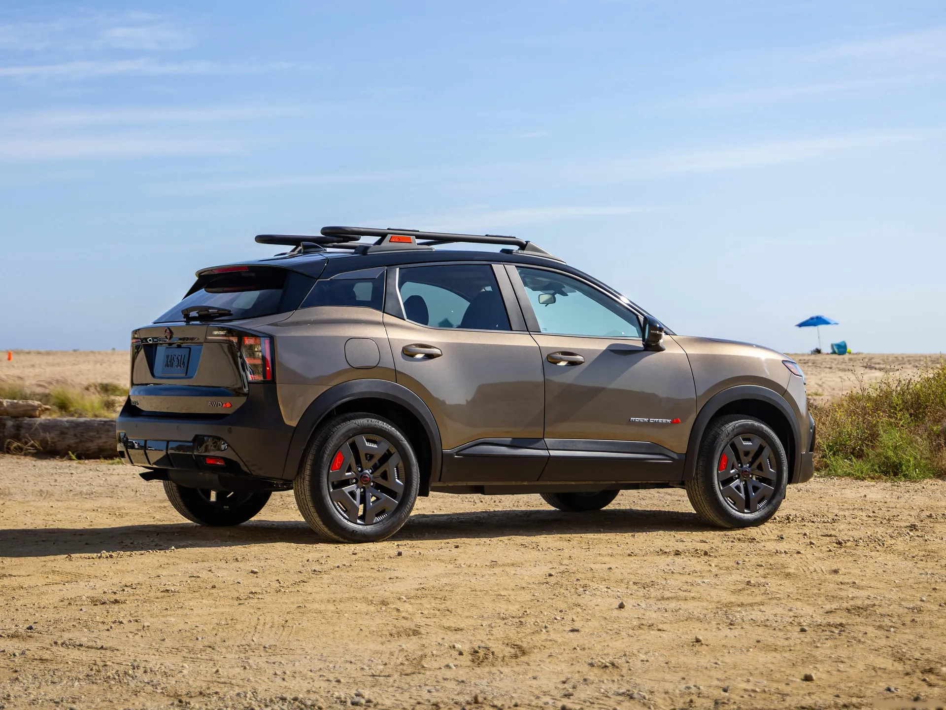 Nissan Kicks Rock Creek (2027) – zadní tříčtvrteční pohled