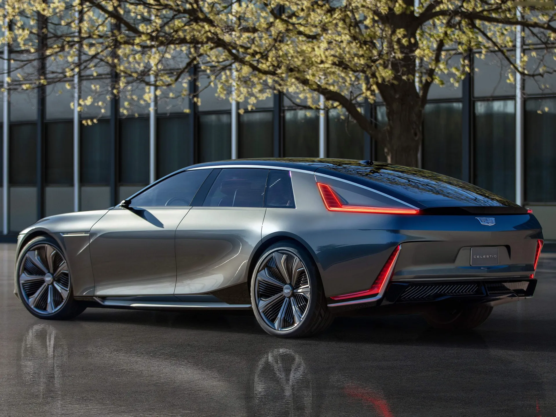 Cadillac Celestiq Concept (2022) – zadní tříčtvrteční pohled