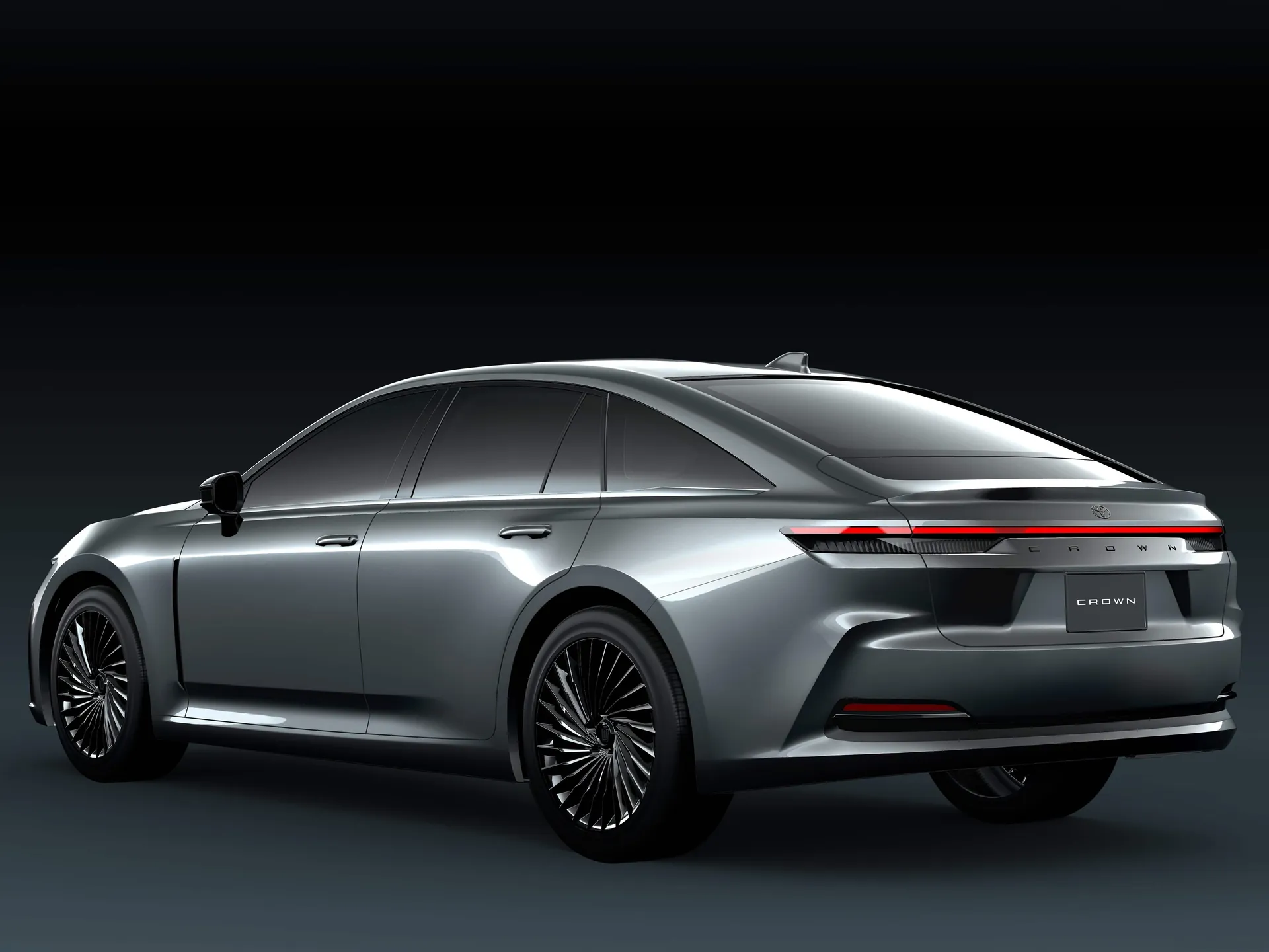 Toyota Crown Sedan Concept (2022) – zadní tříčtvrteční pohled