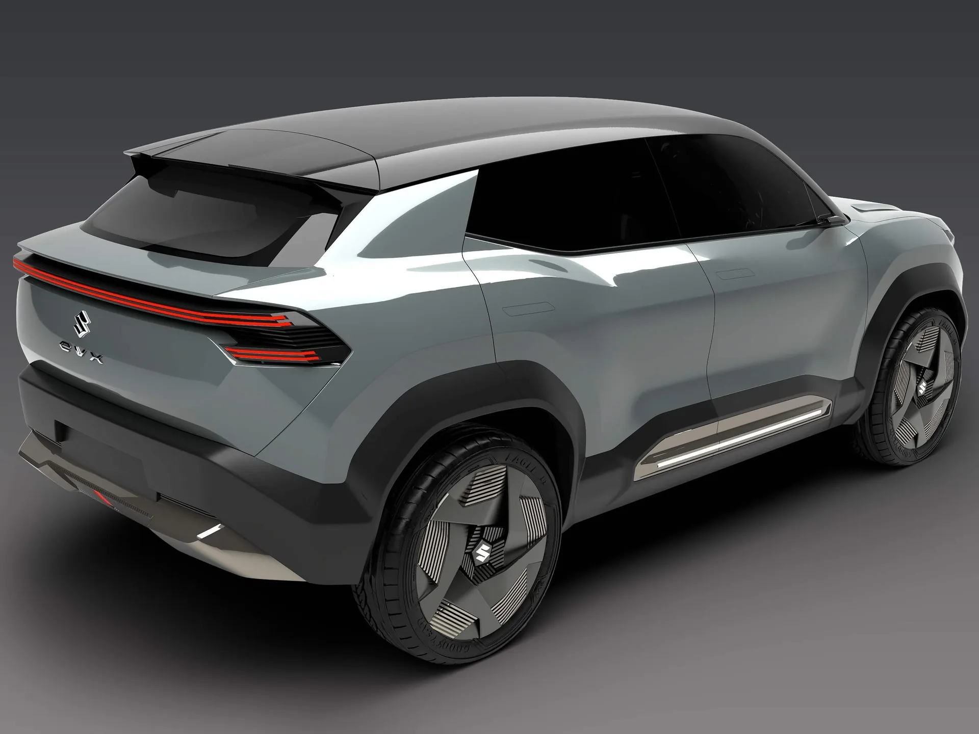 Suzuki eVX Concept (2023) – zadní tříčtvrteční pohled