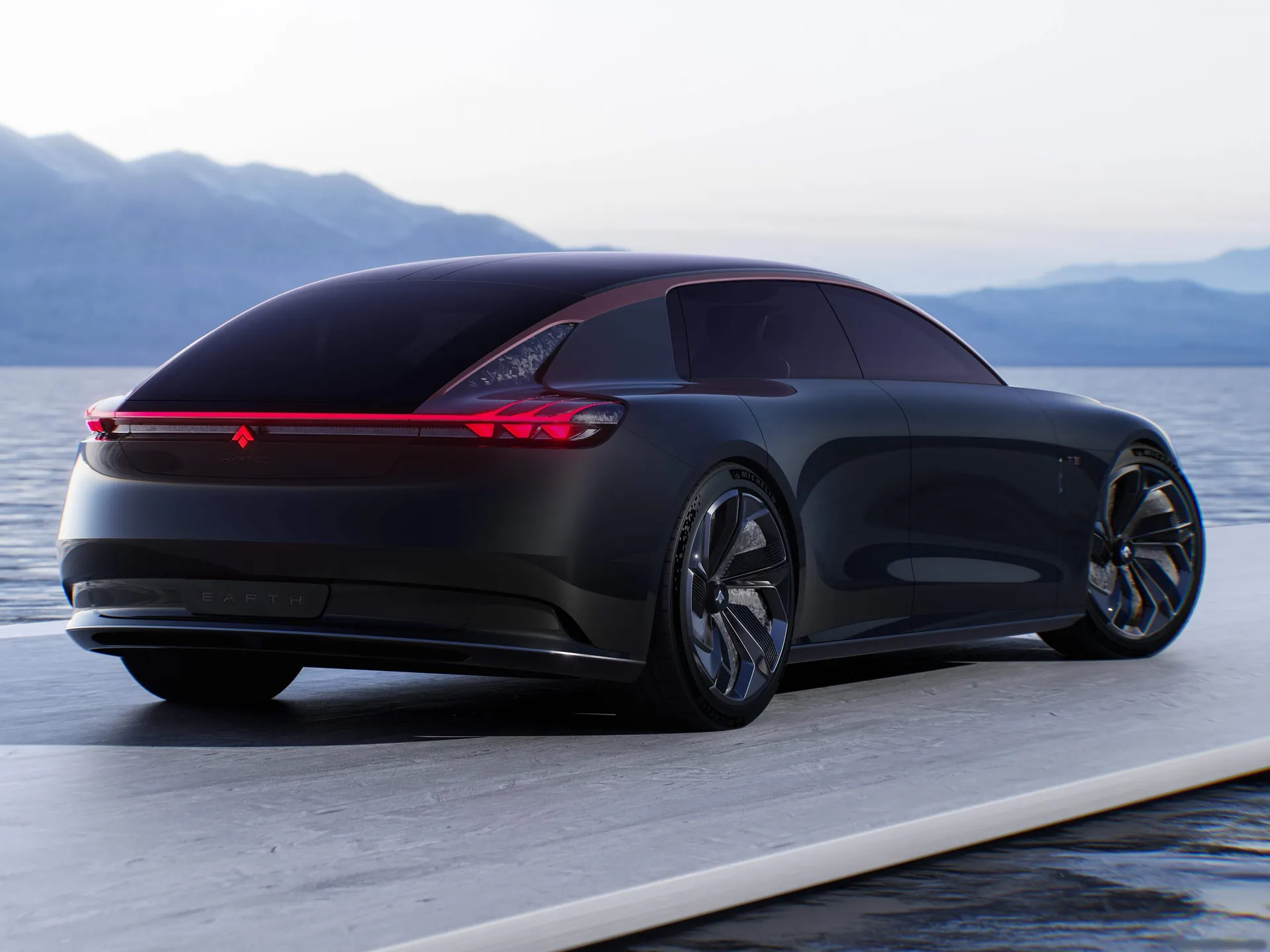 GAC Hyptec Earth Concept (2025) – zadní tříčtvrteční pohled
