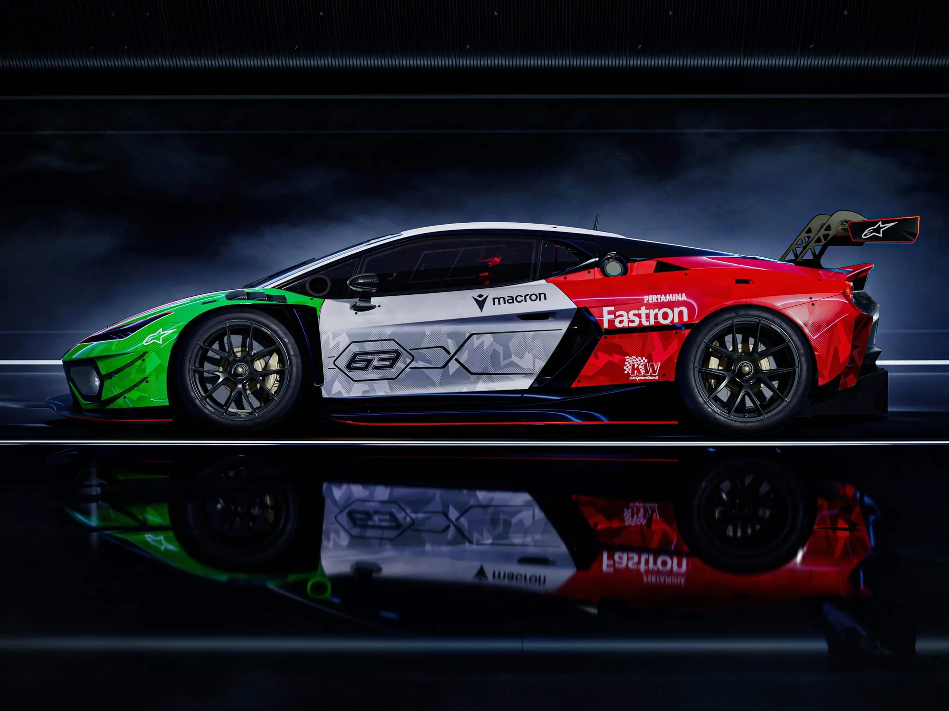 Lamborghini Temerario GT3 (2026) – boční profil