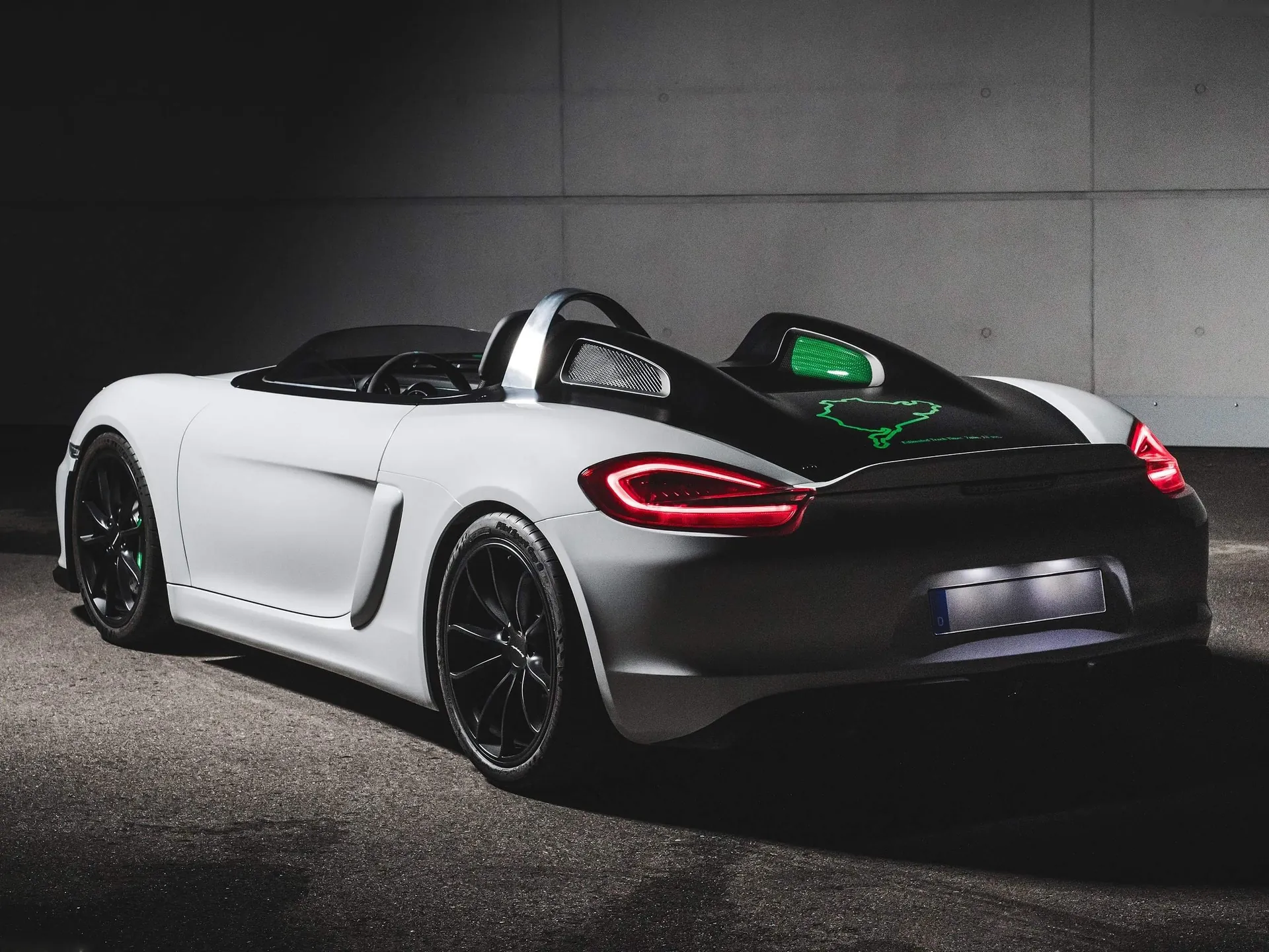 Porsche Boxster Bergspyder Concept (2014) – zadní tříčtvrteční pohled