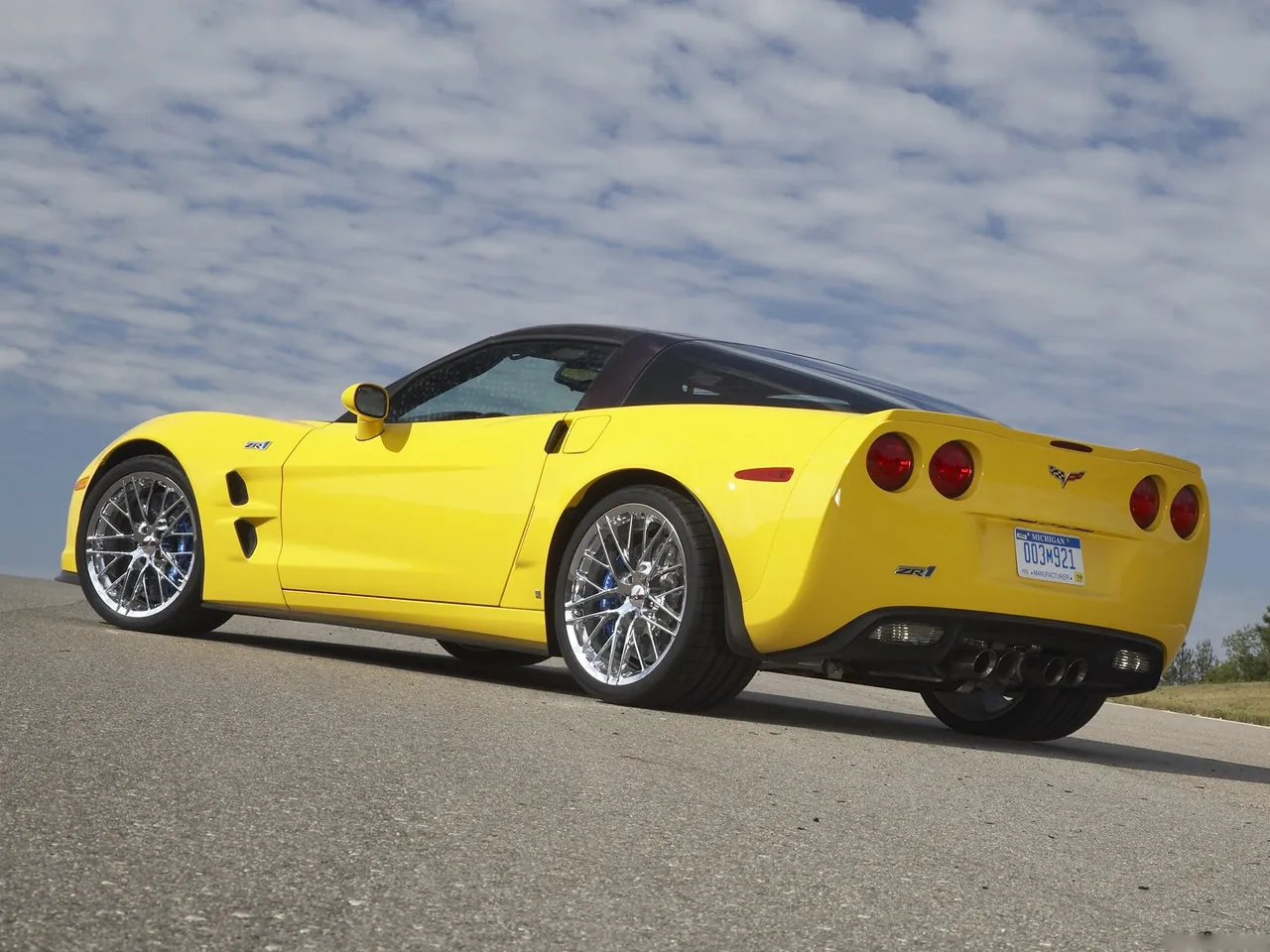 Chevrolet Corvette ZR1 (2009) – zadní tříčtvrteční pohled