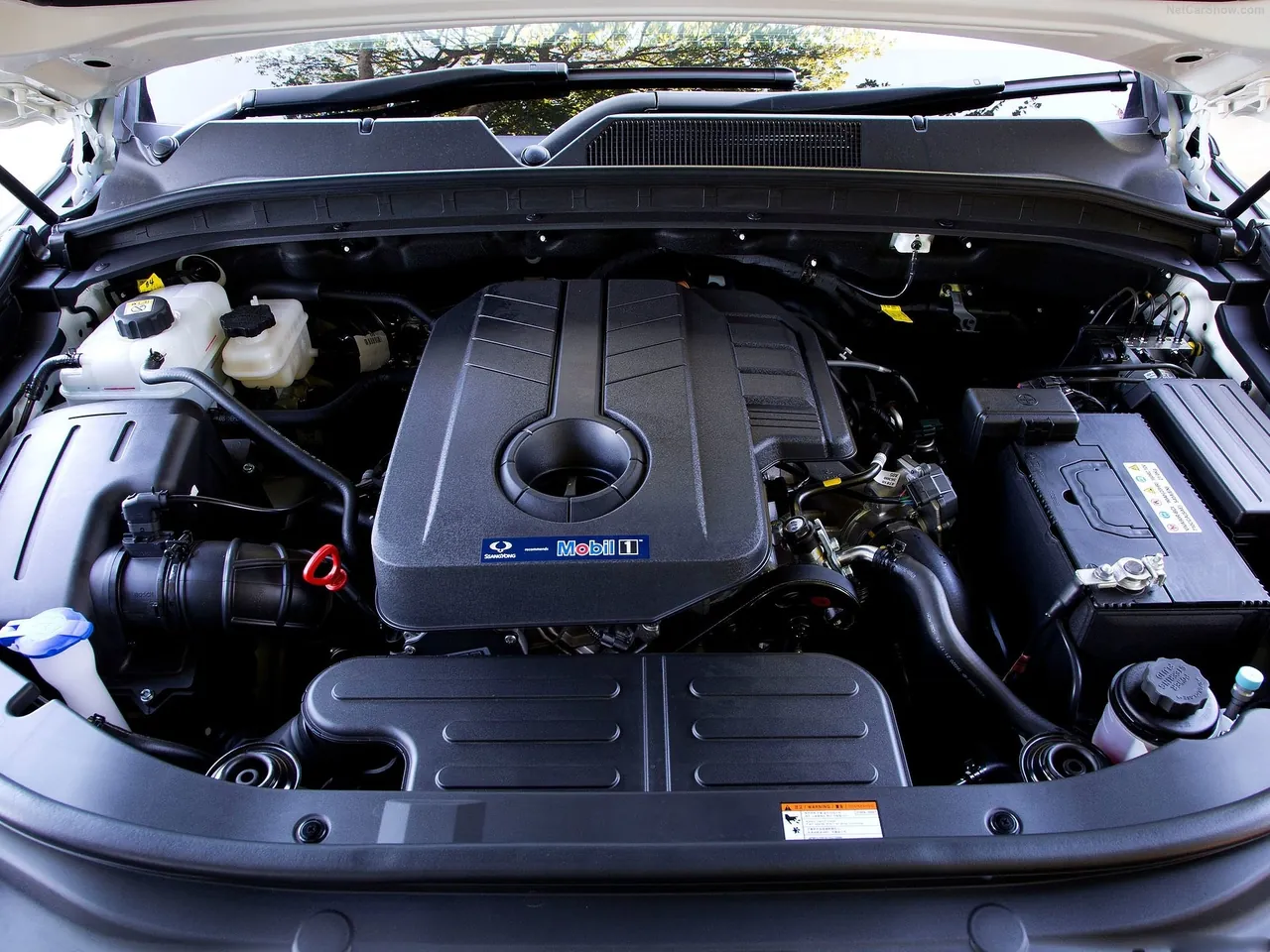 SsangYong Musso (2018) – motorový prostor