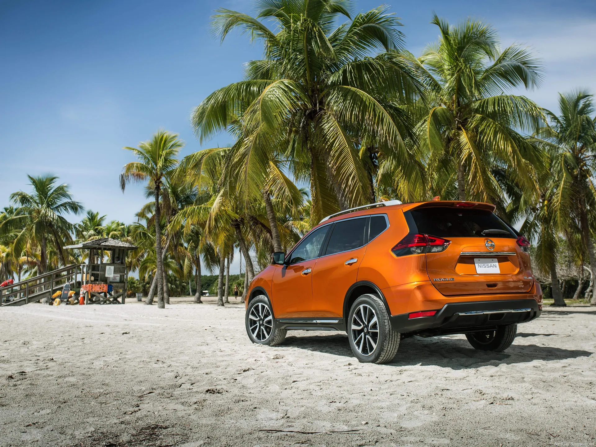 Nissan Rogue (2017) – zadní tříčtvrteční pohled