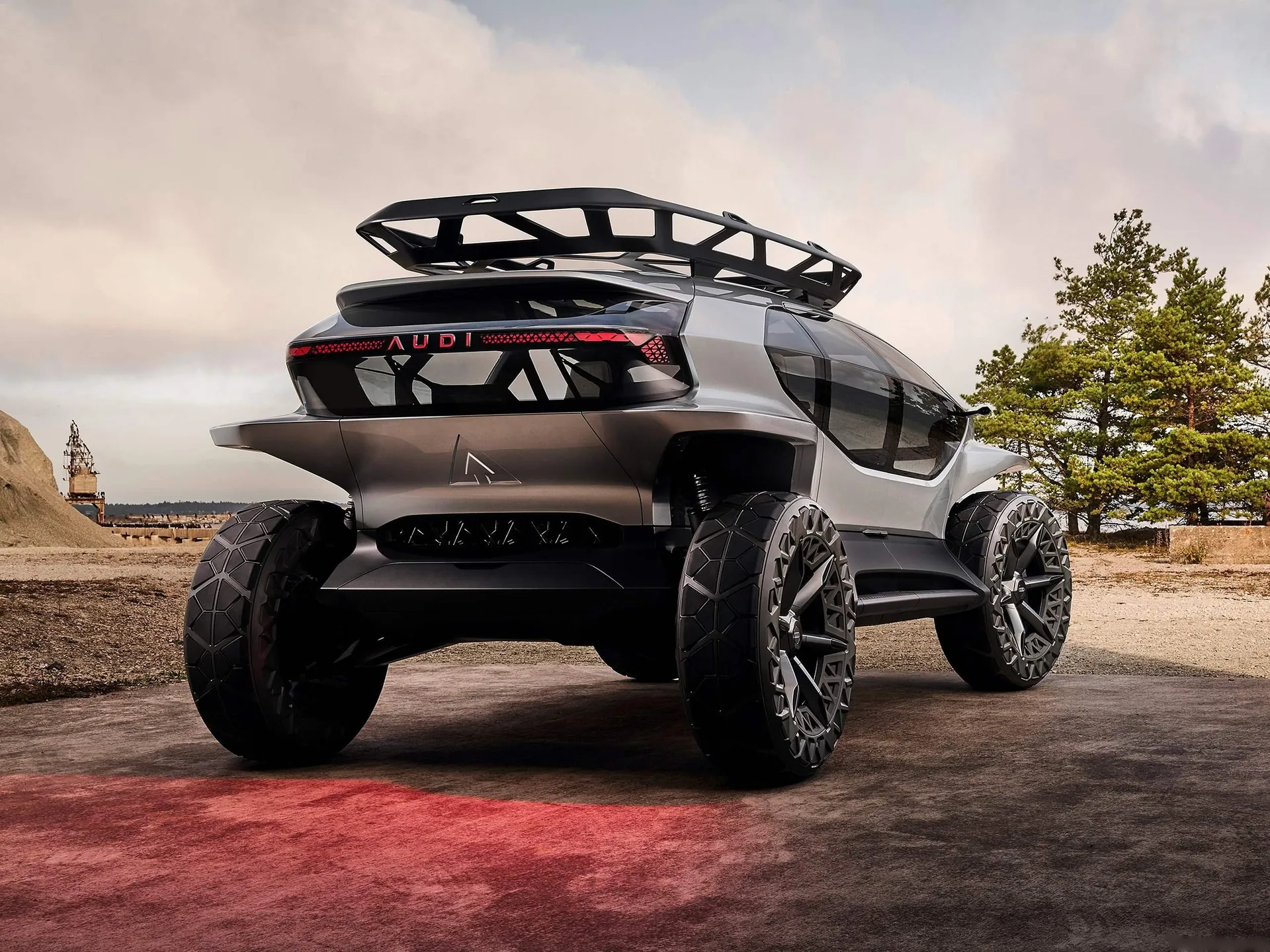 Audi AI-TRAIL quattro Concept (2019) – zadní tříčtvrteční pohled