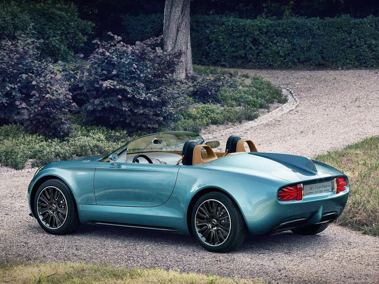 Mini Superleggera Vision Concept (2014) – zadní tříčtvrteční pohled