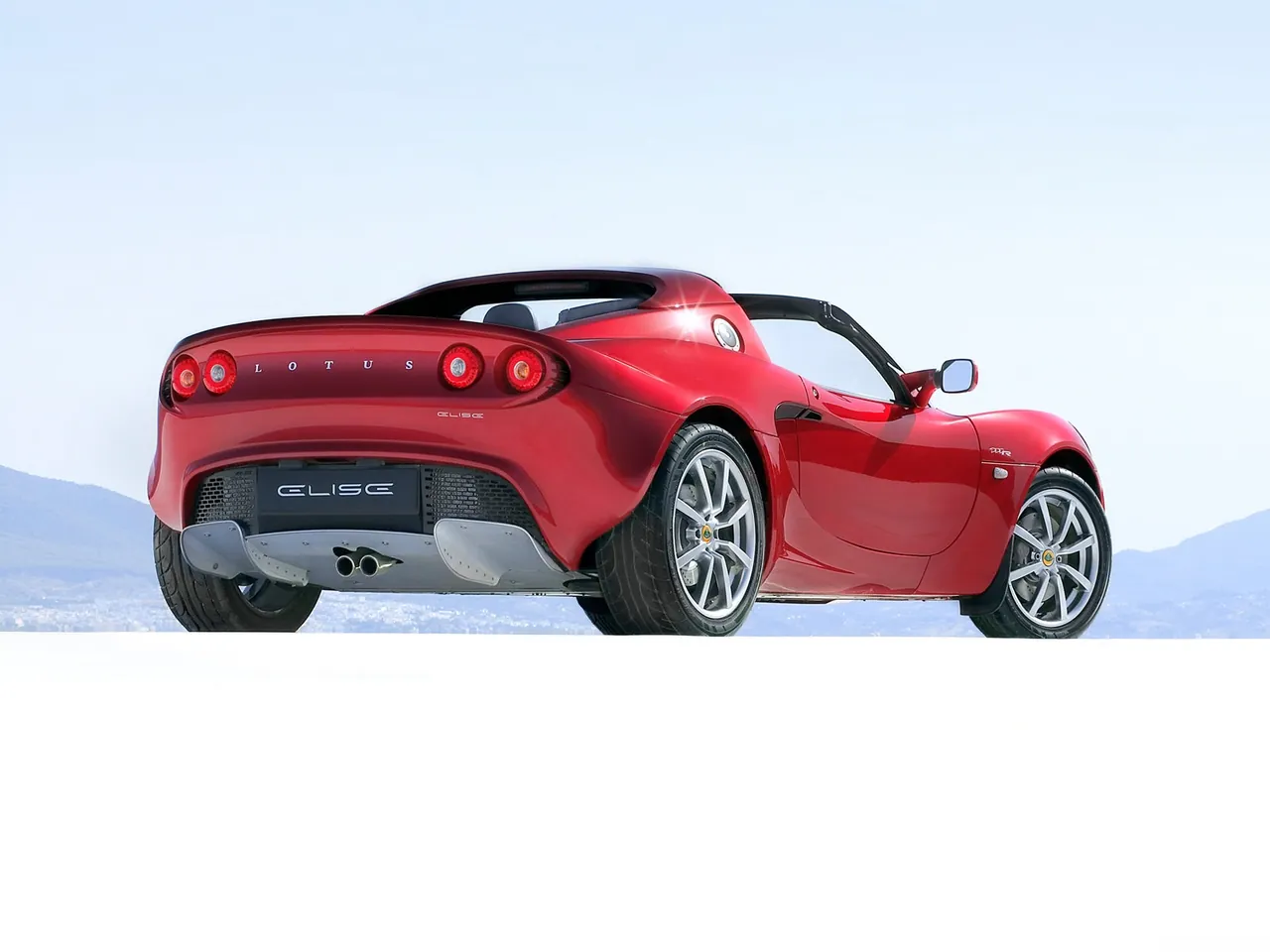 Lotus Elise R (2007) – zadní tříčtvrteční pohled