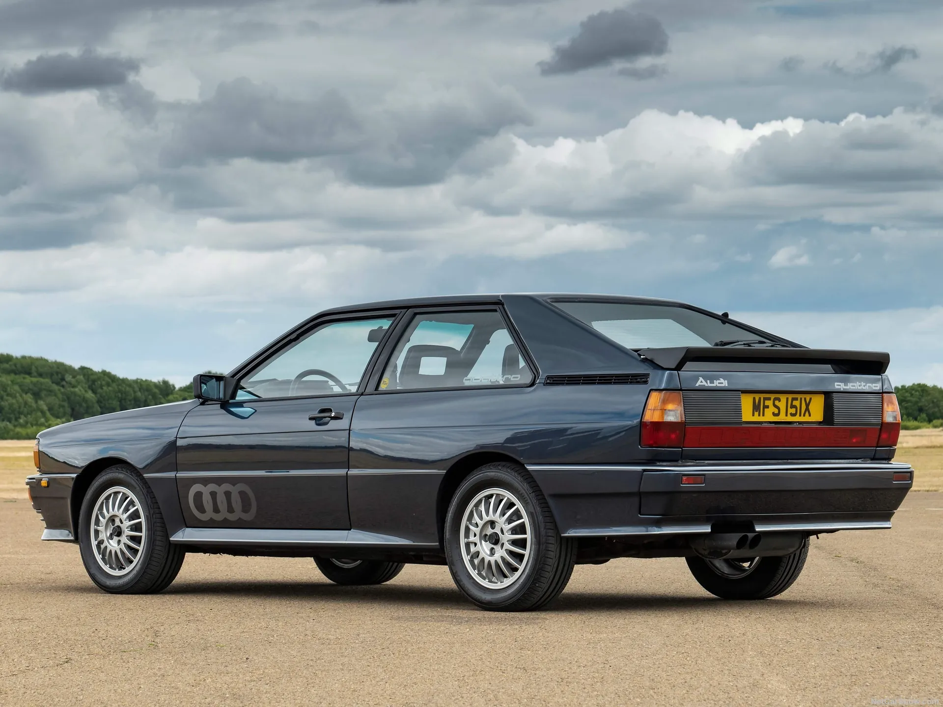 Audi quattro (1980) – zadní tříčtvrteční pohled