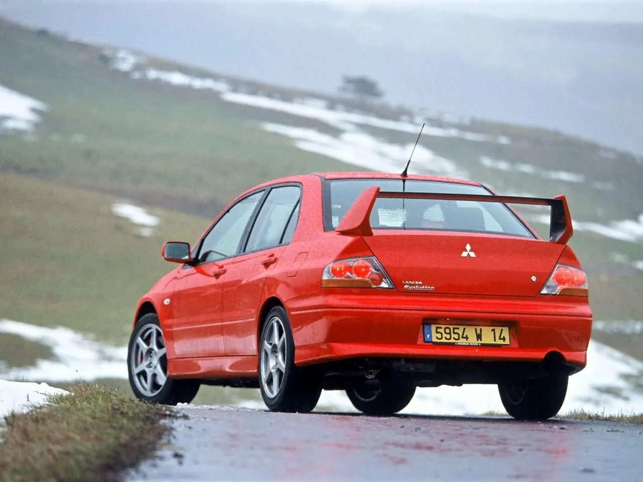 Mitsubishi Lancer Evolution VIII [EU] (2004) – zadní tříčtvrteční pohled
