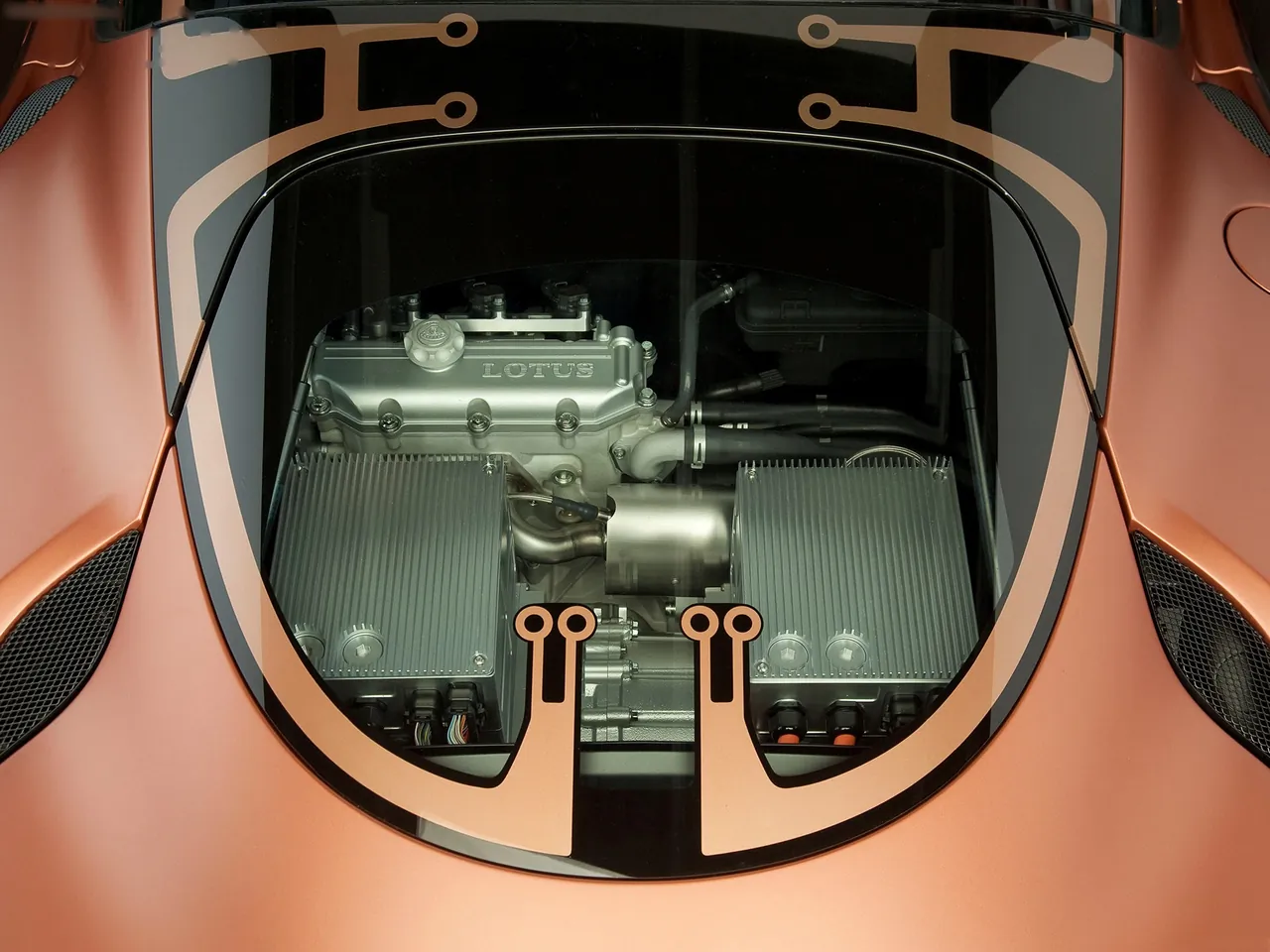 Lotus Evora 414E Hybrid Concept (2010) – motorový prostor