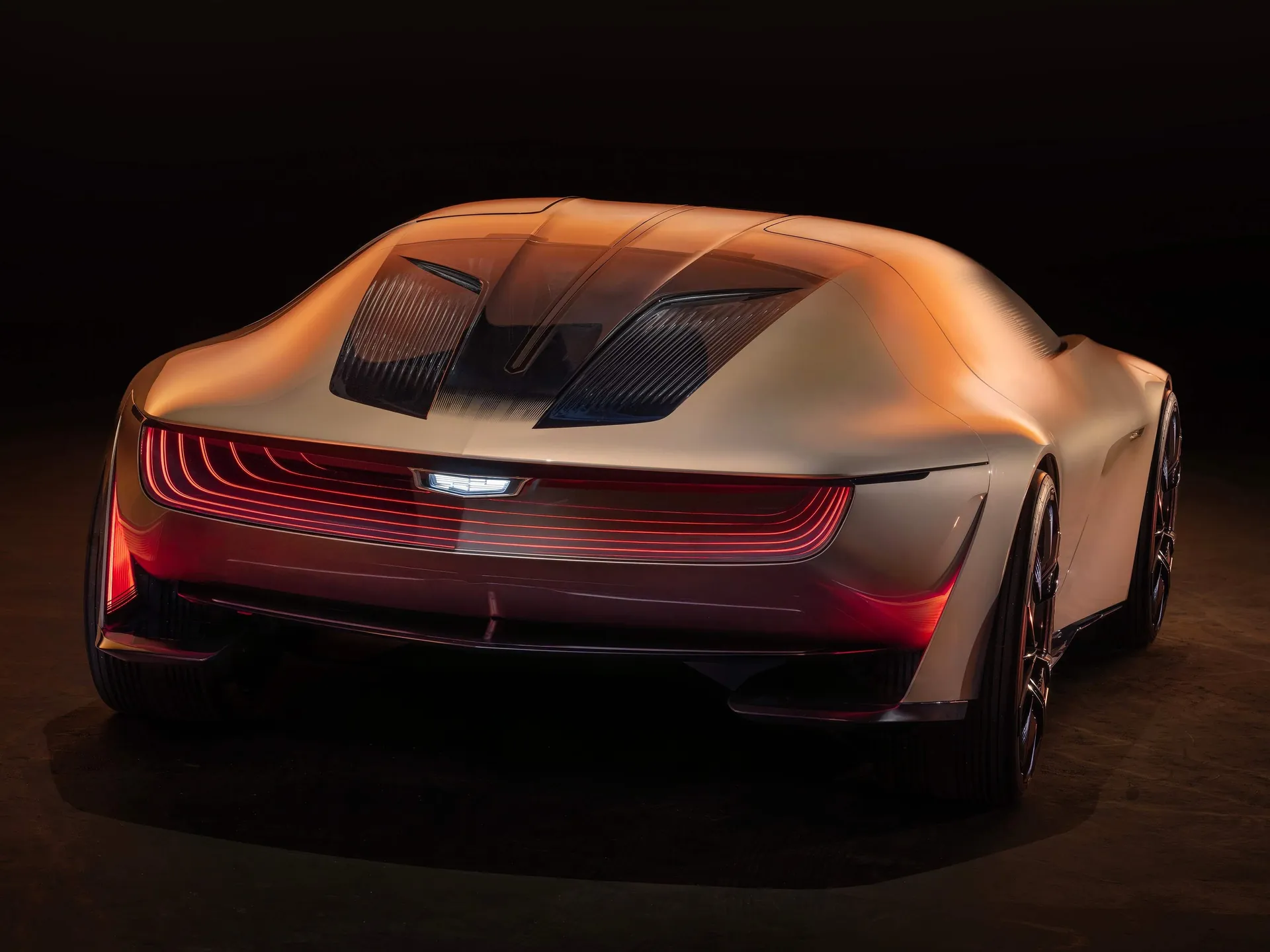 Cadillac Opulent Velocity Concept (2024) – zadní tříčtvrteční pohled