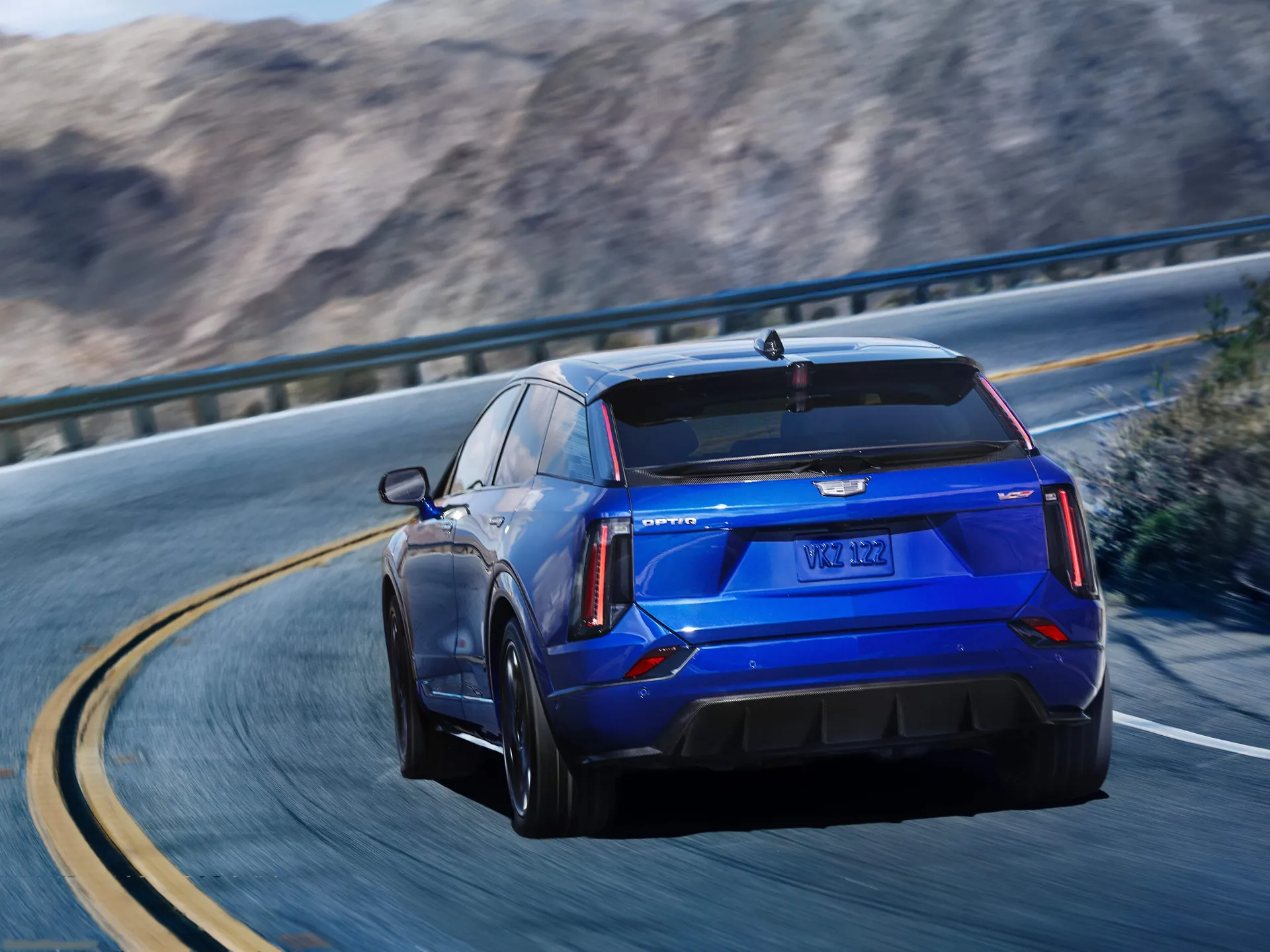Cadillac Optiq-V (2026) – zadní tříčtvrteční pohled