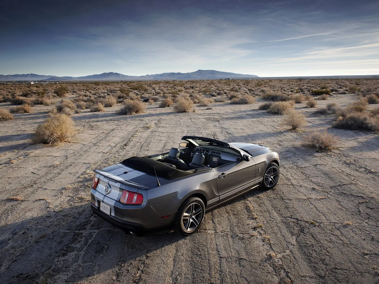 Ford Mustang Shelby GT500 Convertible (2010) – zadní tříčtvrteční pohled