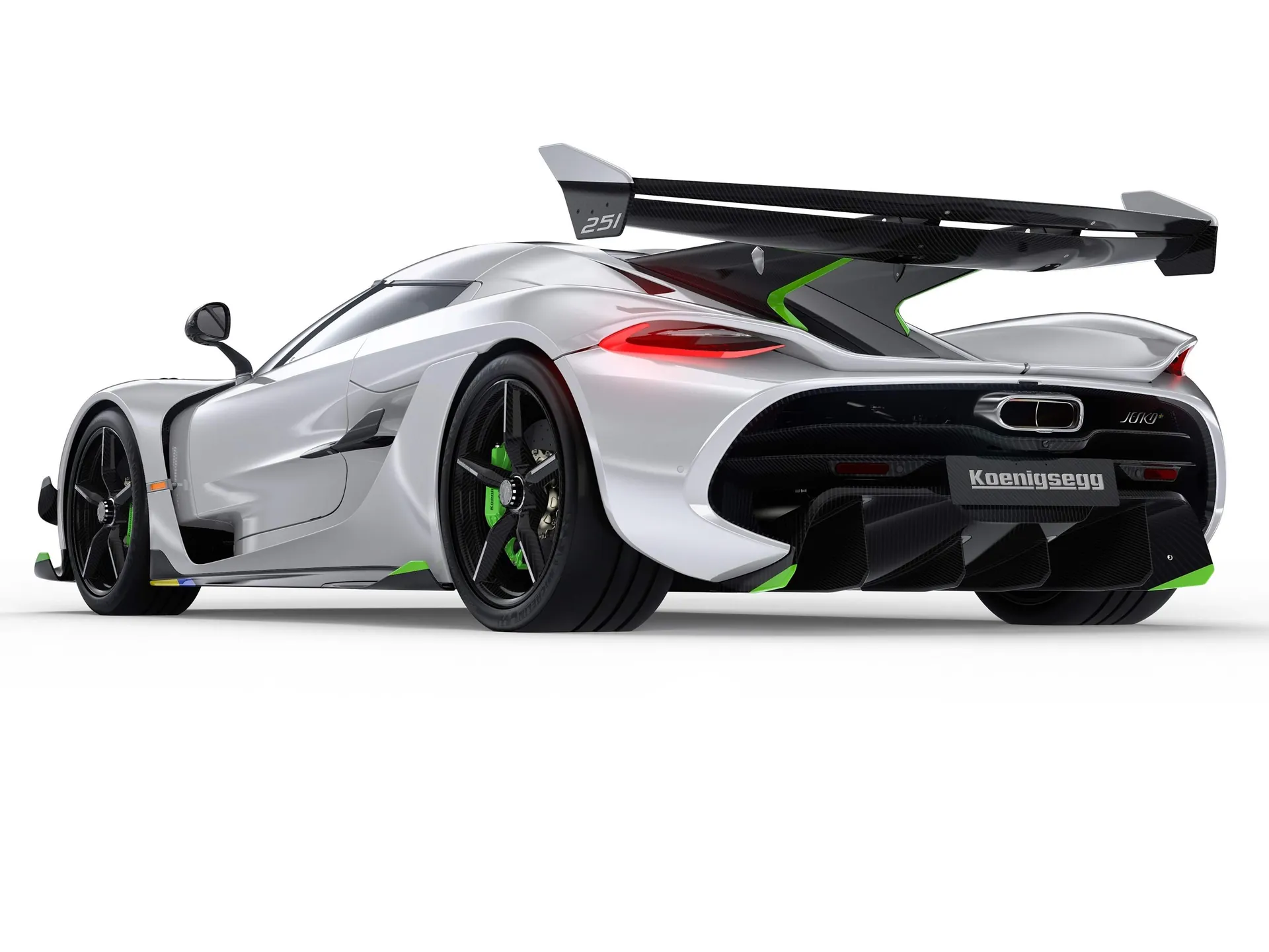 Koenigsegg Jesko (2020) – zadní tříčtvrteční pohled