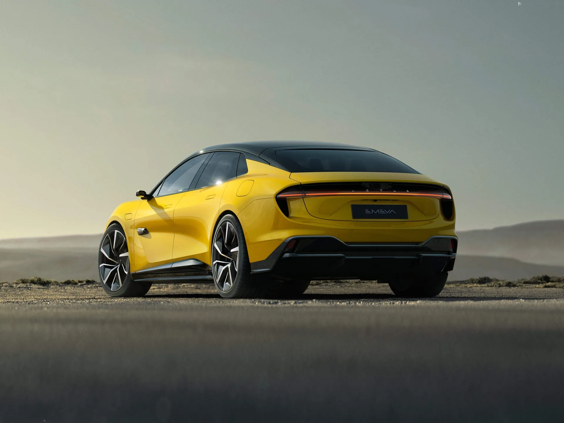 Lotus Emeya (2025) – zadní tříčtvrteční pohled