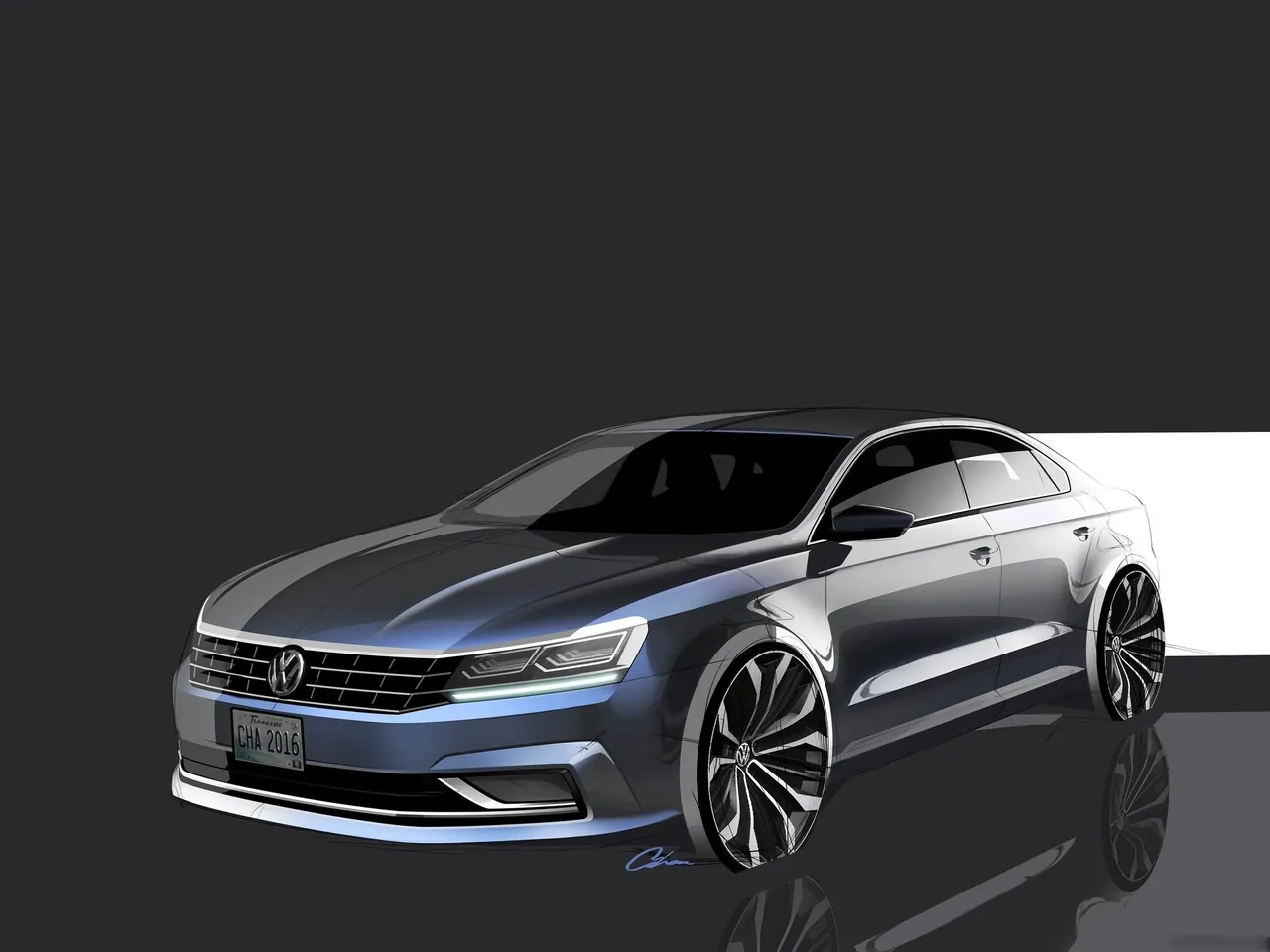 Volkswagen Passat [US] (2016) – designové skici