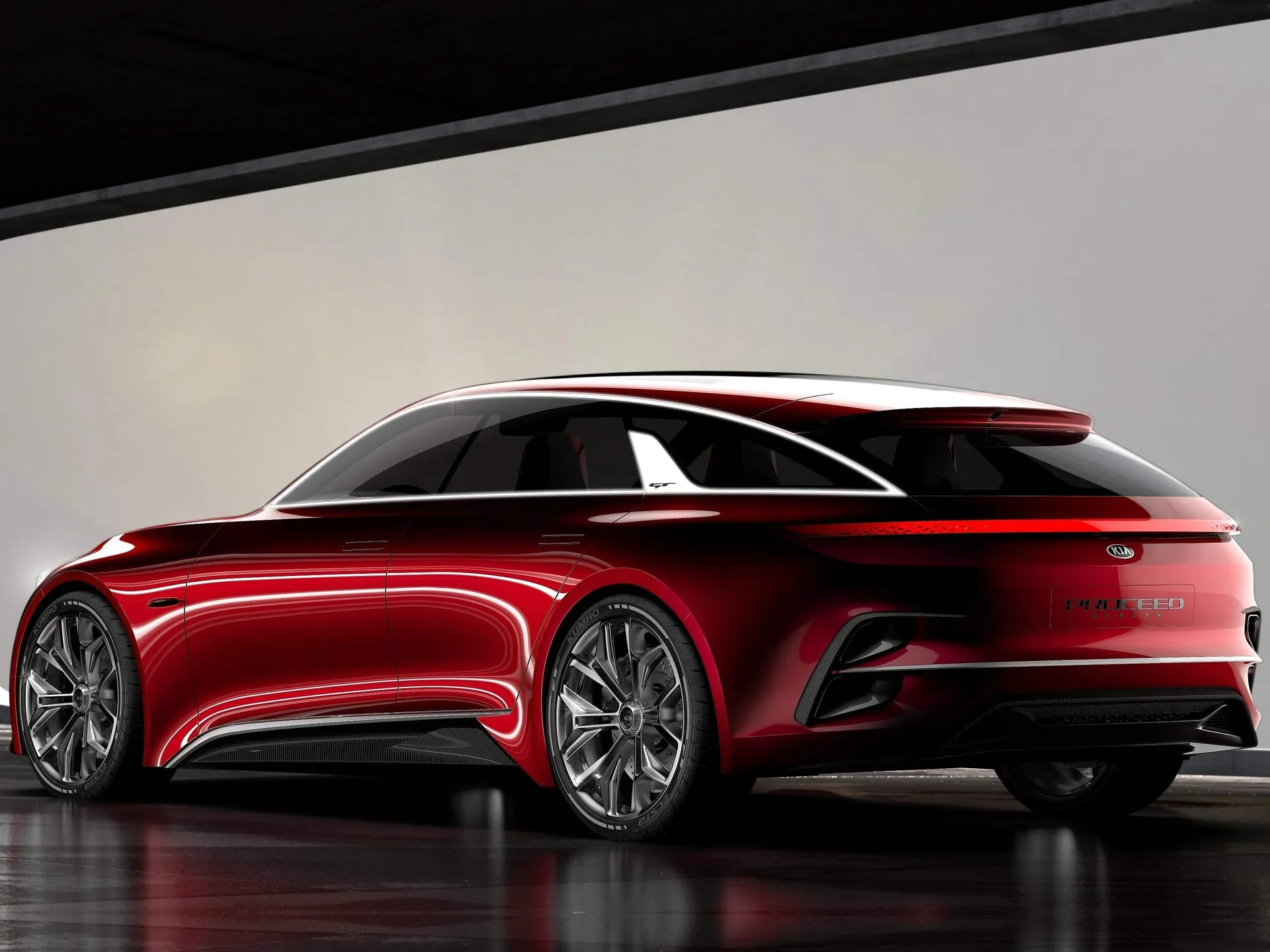 Kia Proceed Concept (2017) – zadní tříčtvrteční pohled