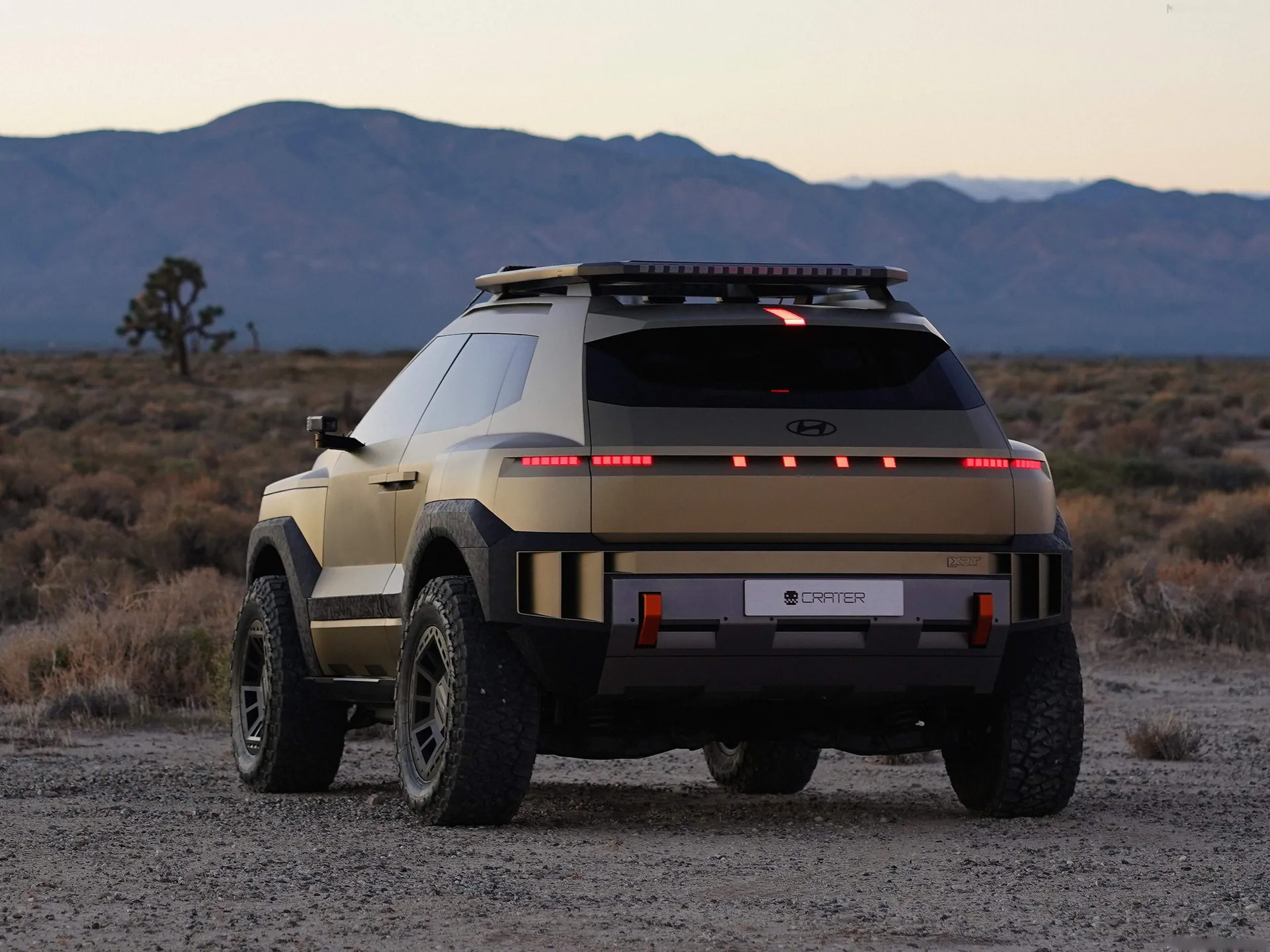 Hyundai Crater Concept (2025) – zadní tříčtvrteční pohled