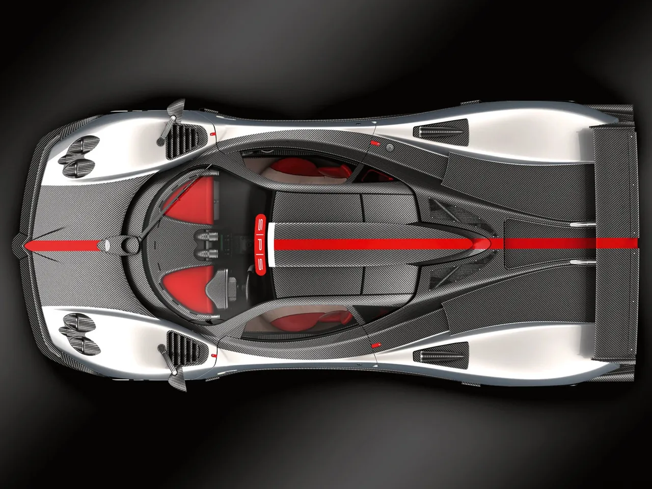 Pagani Zonda Cinque (2009) – pohled shora