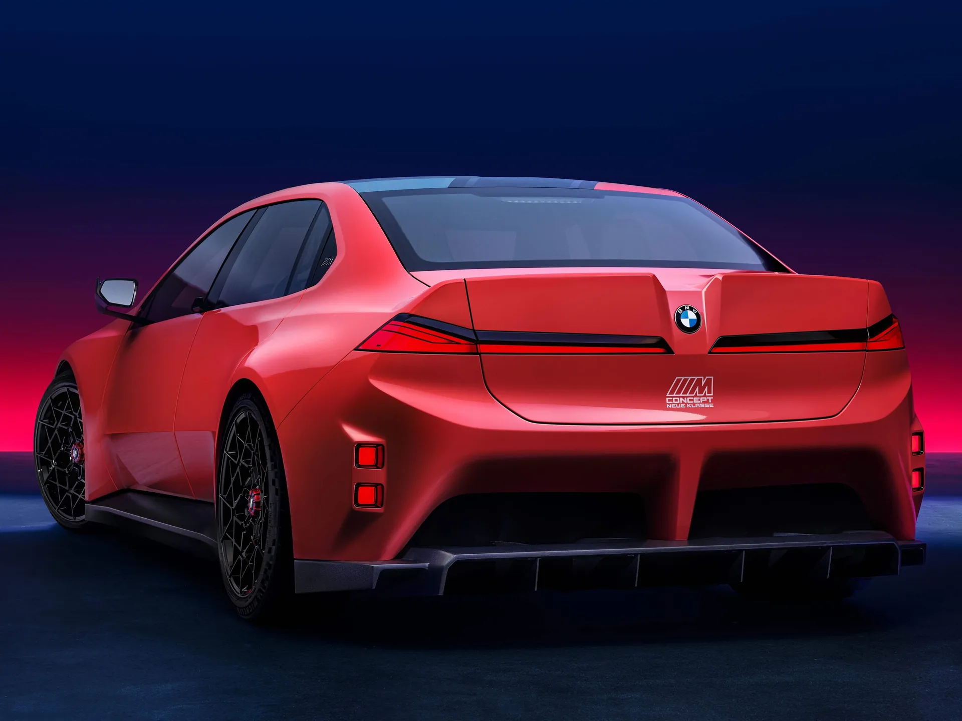 BMW M Neue Klasse Concept (2026) – zadní tříčtvrteční pohled