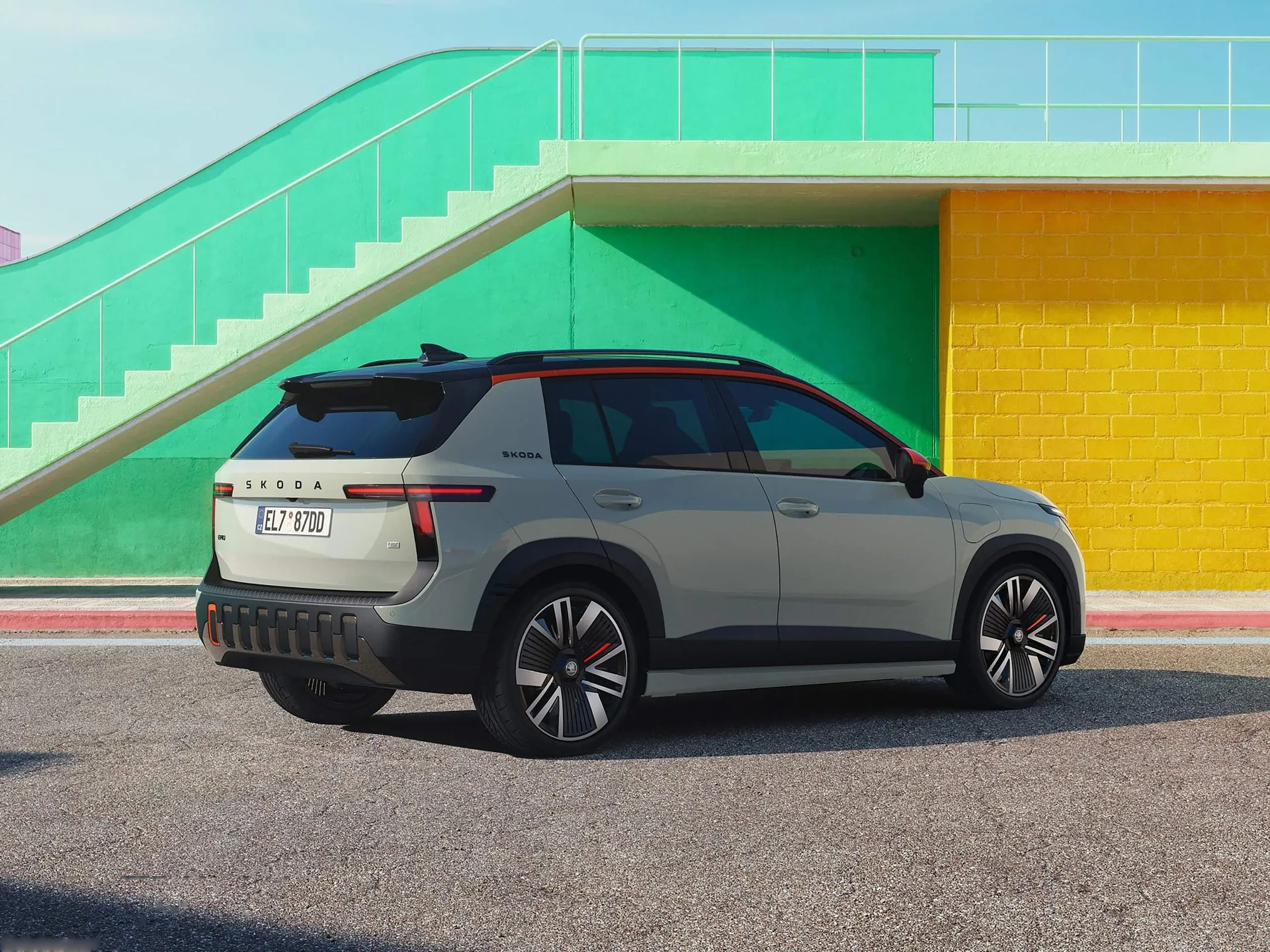 Skoda Epiq (2027) – zadní tříčtvrteční pohled