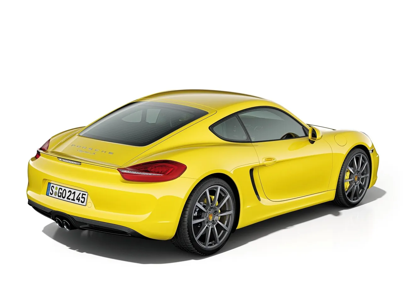 Porsche Cayman (2014) – zadní tříčtvrteční pohled