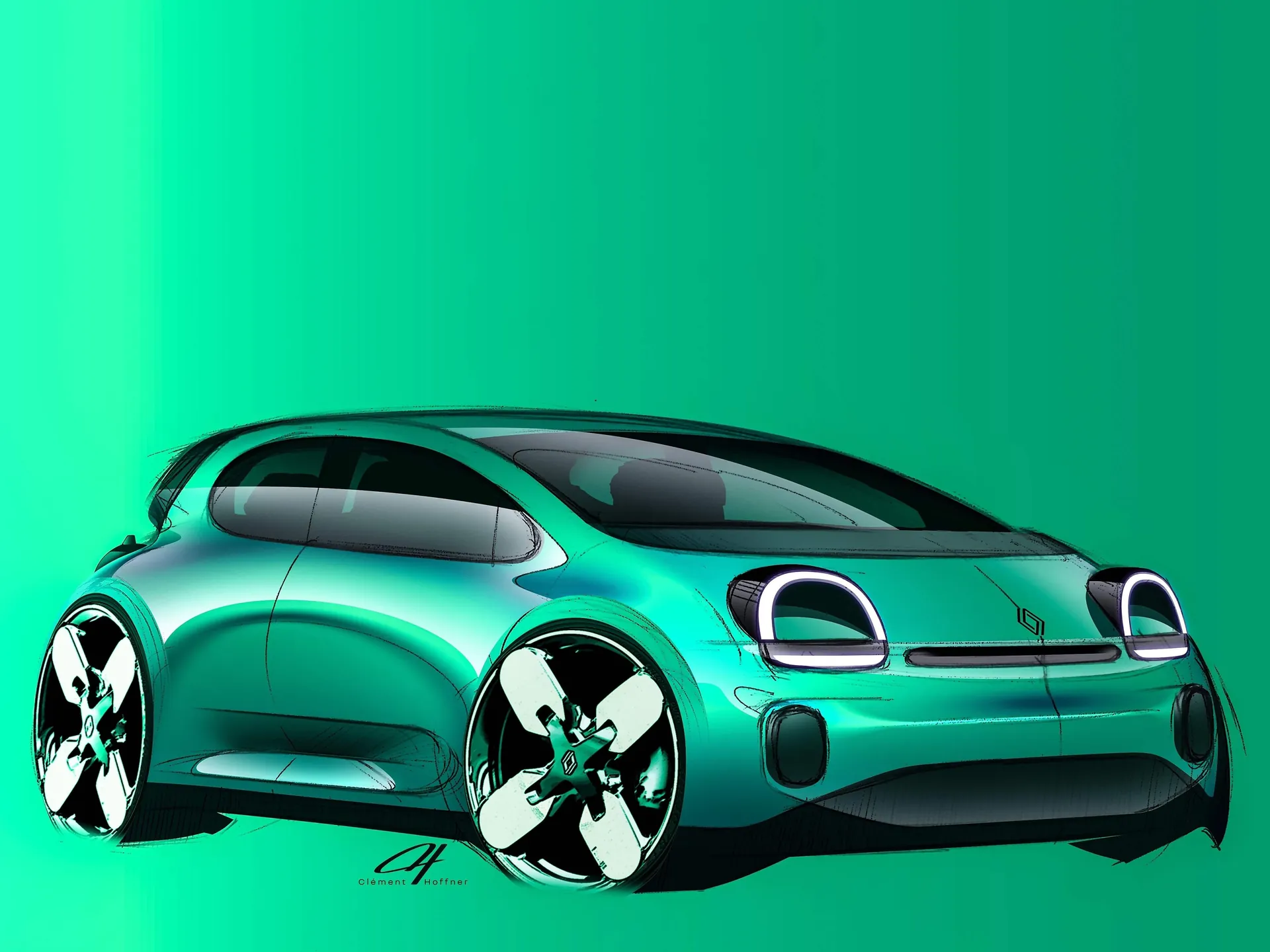 Renault Twingo E-Tech EV (2027) – designové skici