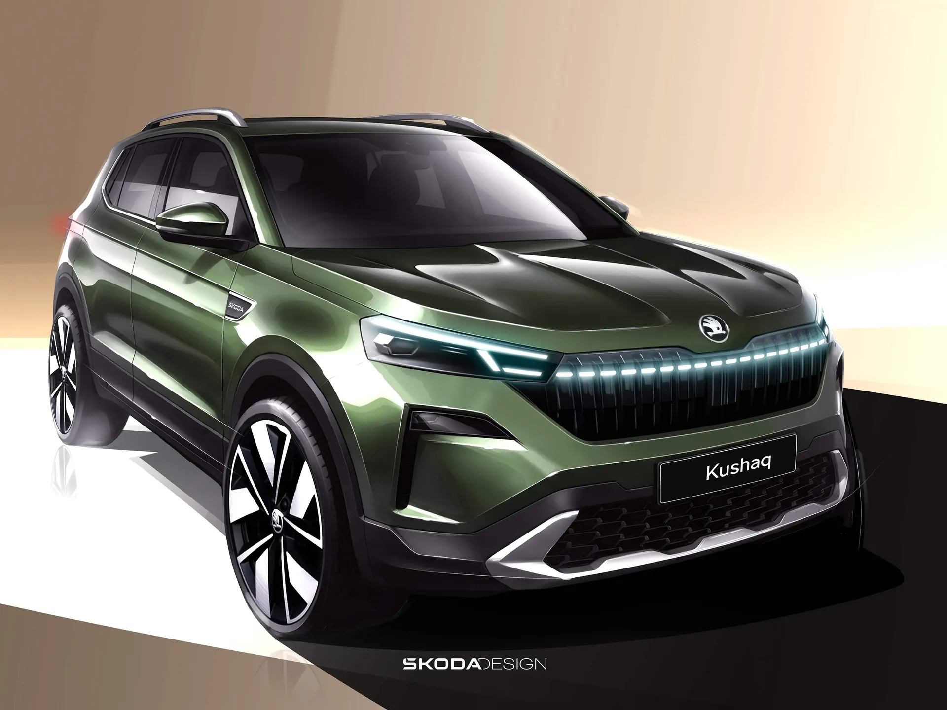 Skoda Kushaq (2027) – designové skici