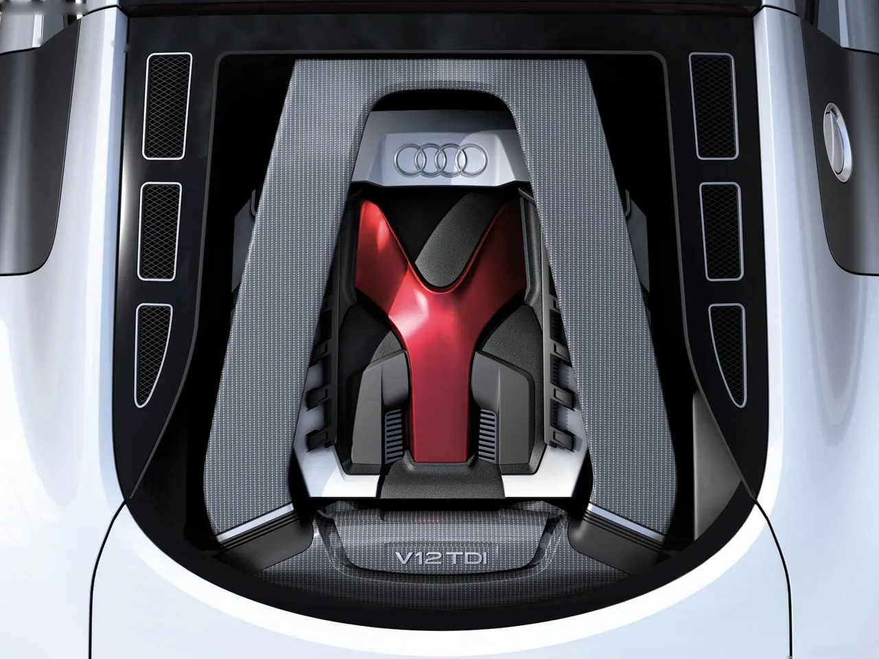 Audi R8 V12 TDI Concept (2008) – motorový prostor