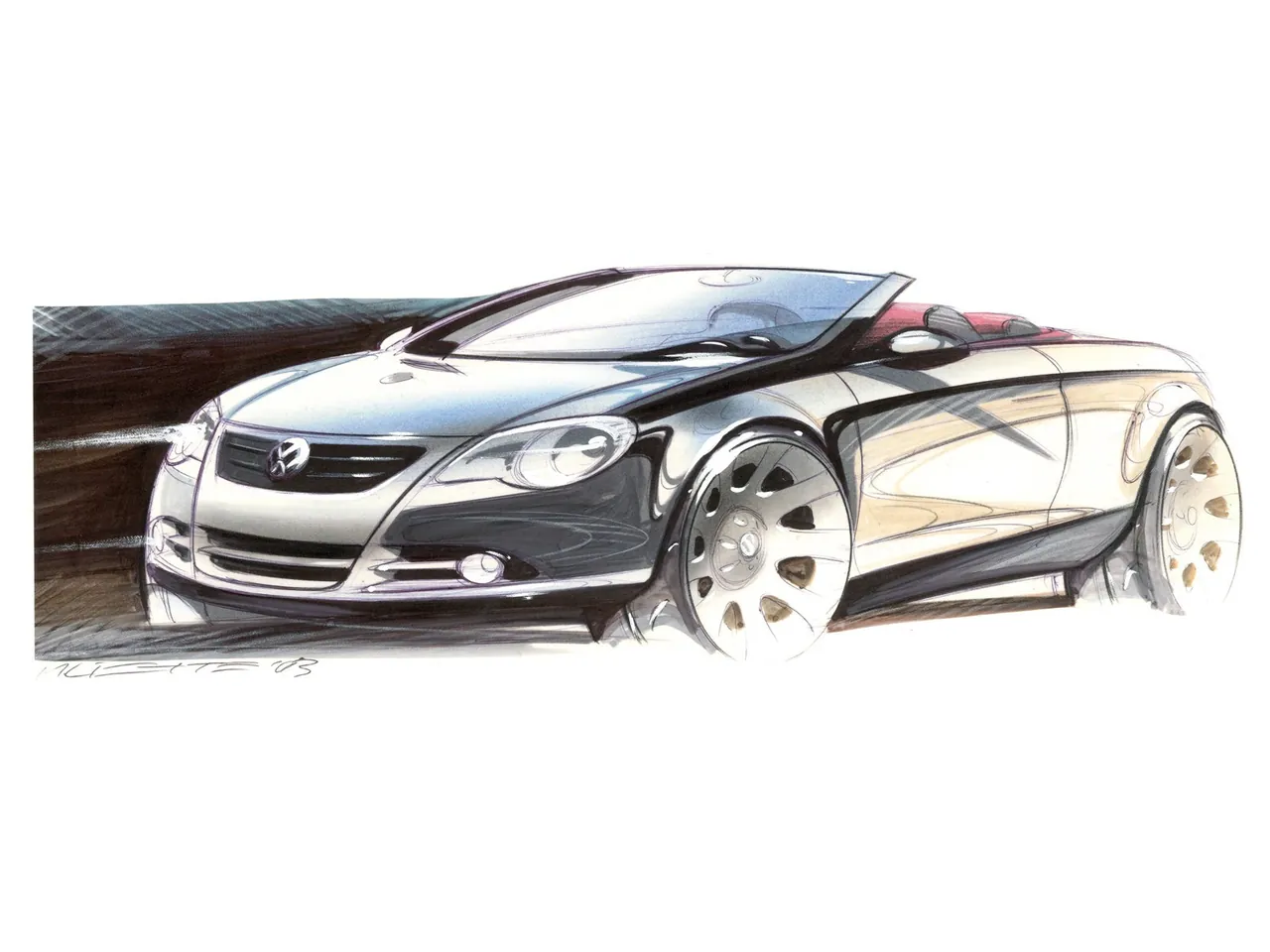 Volkswagen Eos (2007) – designové skici